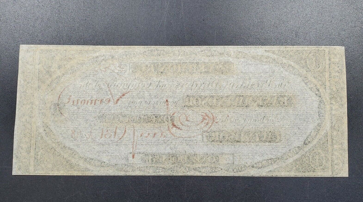 1838 Bank of Windsor Vermont One Dollar Obsolete Note AU/CU