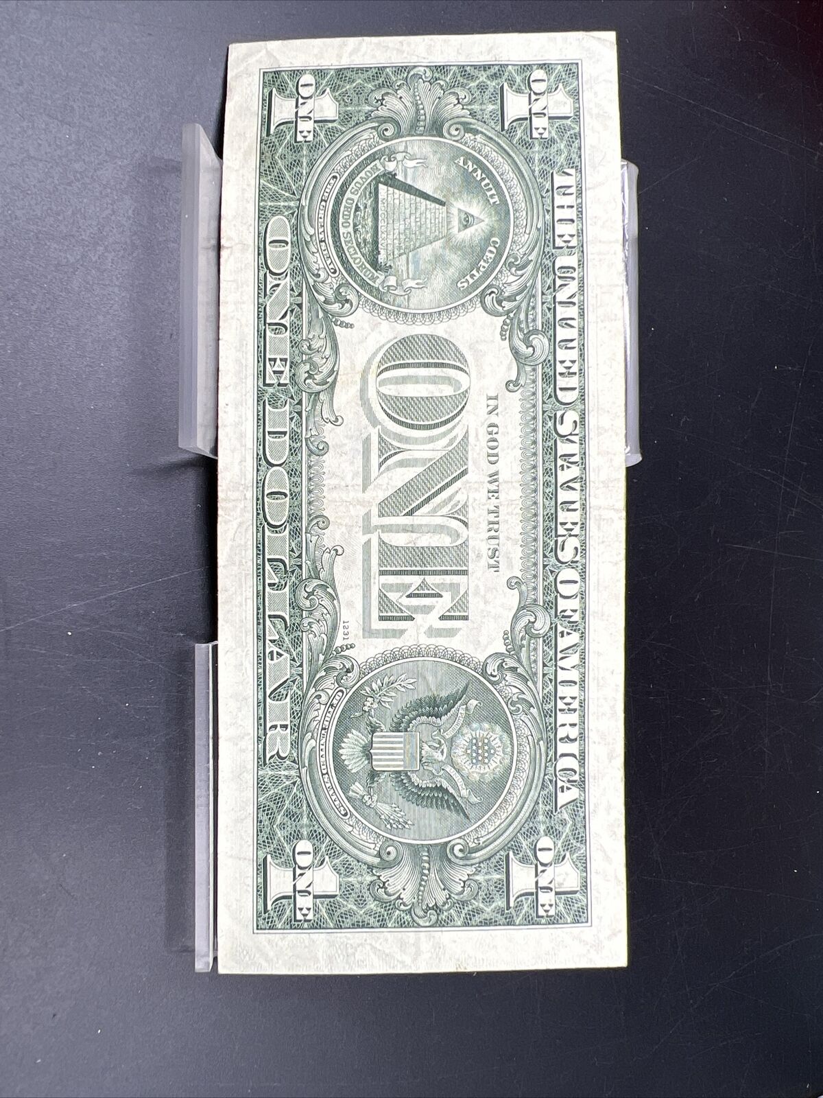 Major Off Center Error 1969 $1 FRN Federal Reserve Note Bill VF Very Fine Circ