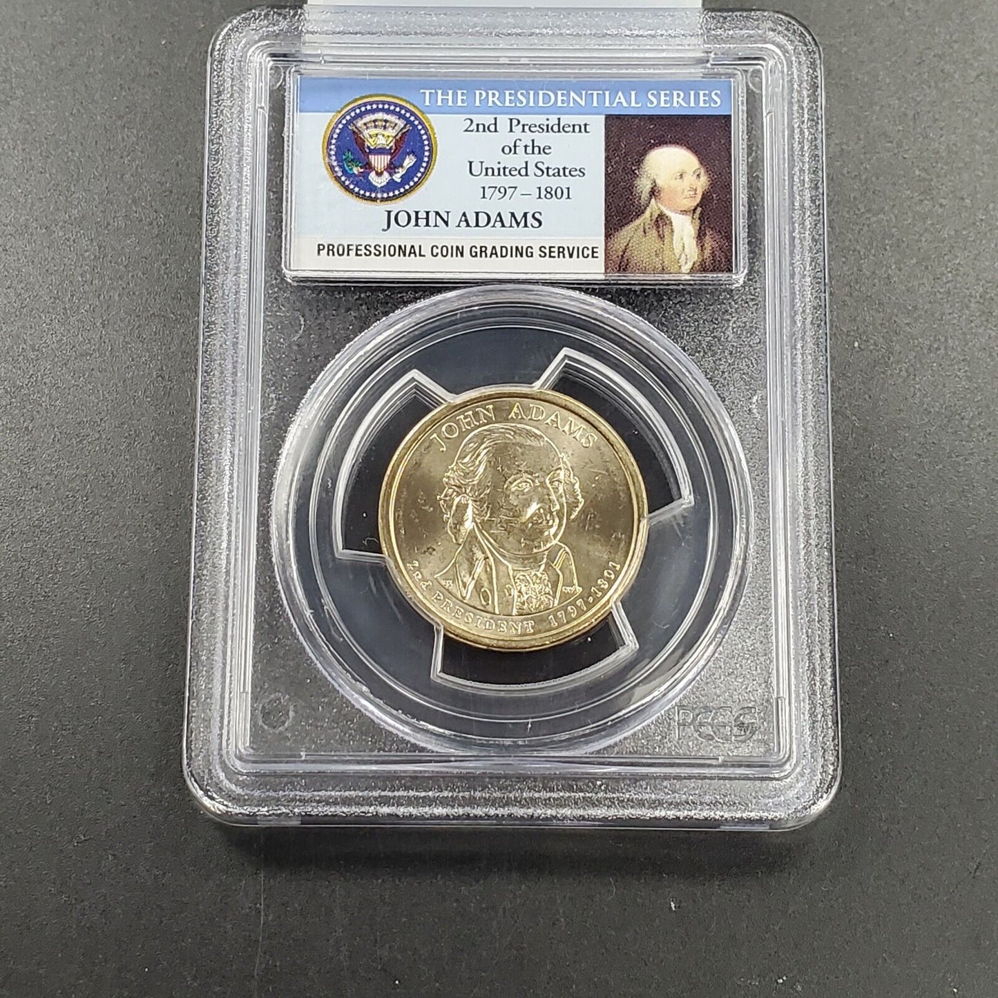 2007 P John Adams Presidential PCGS FDOI BU First Day of issue B Position ms63