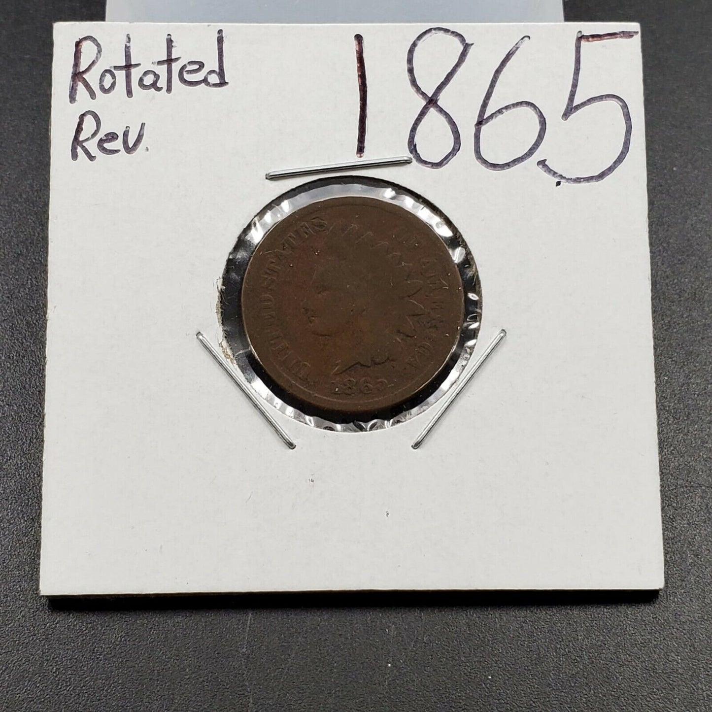 1865 Indian Head Cent Penny Coin Average Good Circulated
