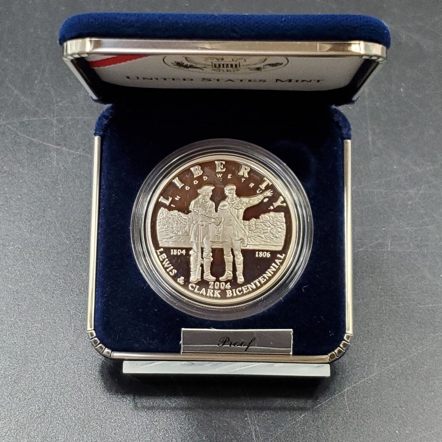 2004 Lewis & Clark Bicentennial PROOF 90% Silver Dollar US Mint Coin Box OGP COA