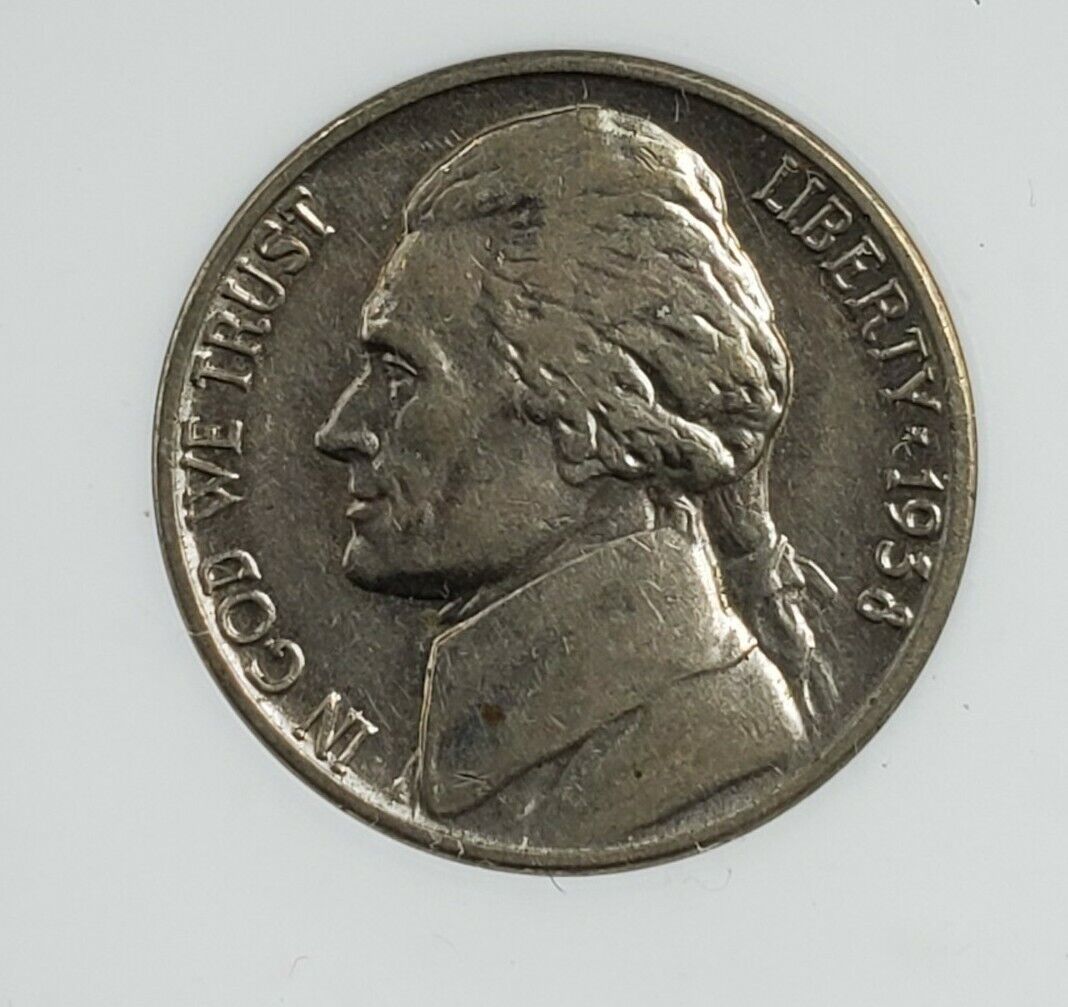 1938 Jefferson Nickel Coin Variety 5c ANACS AU55 DDO FS-021 FS-101 DoubleDie