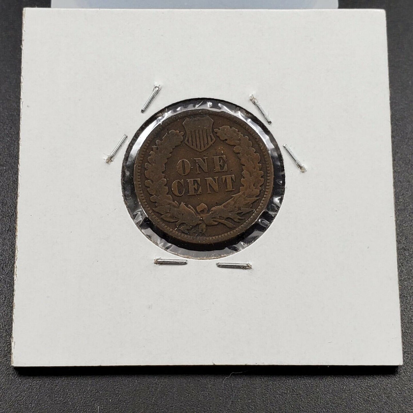 1909 Indian Head Cent Penny Coin Circulated Laminated Planchet 7 oclock Obverse