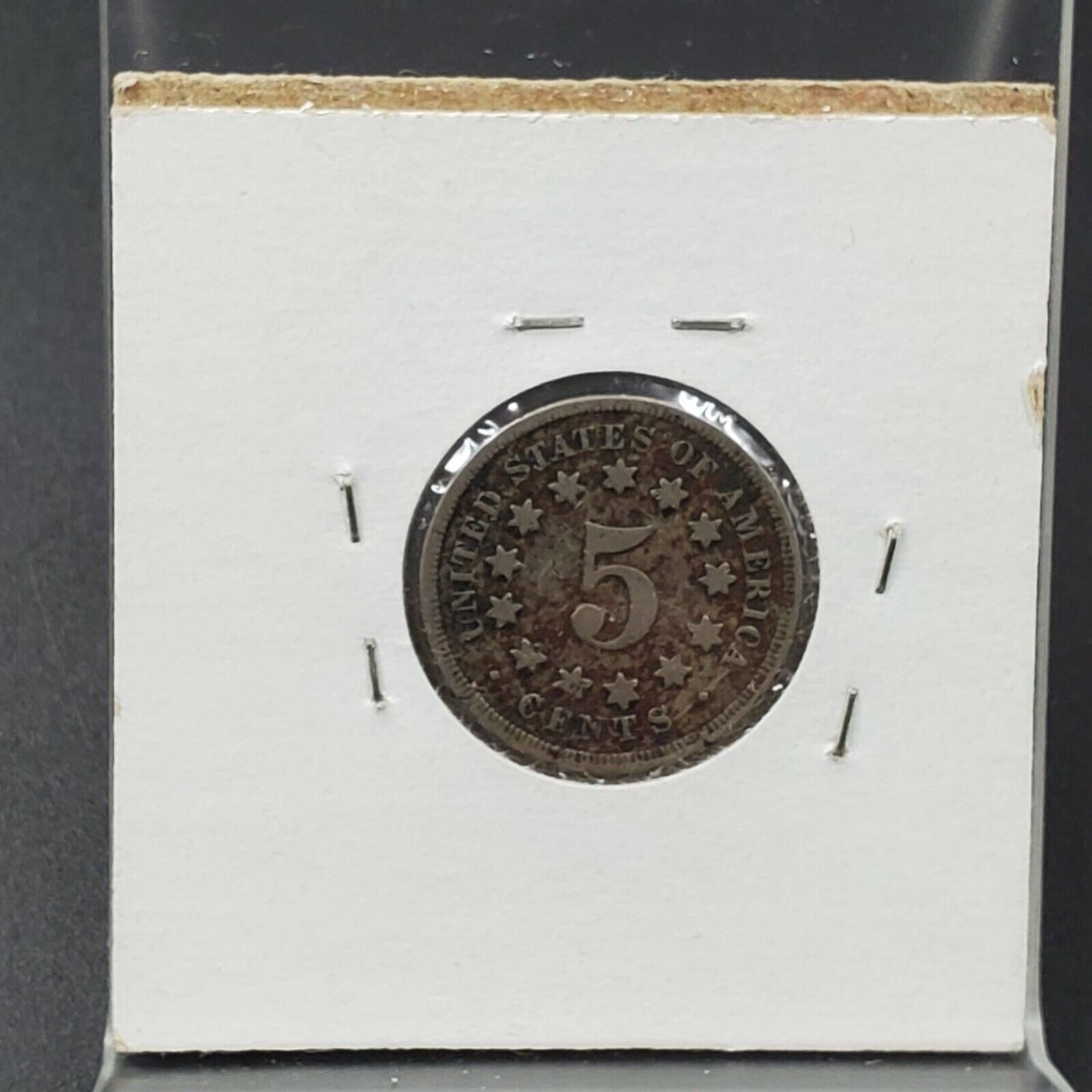 1869 5c Shield Nickel Coin Average Circulated AG Details ED