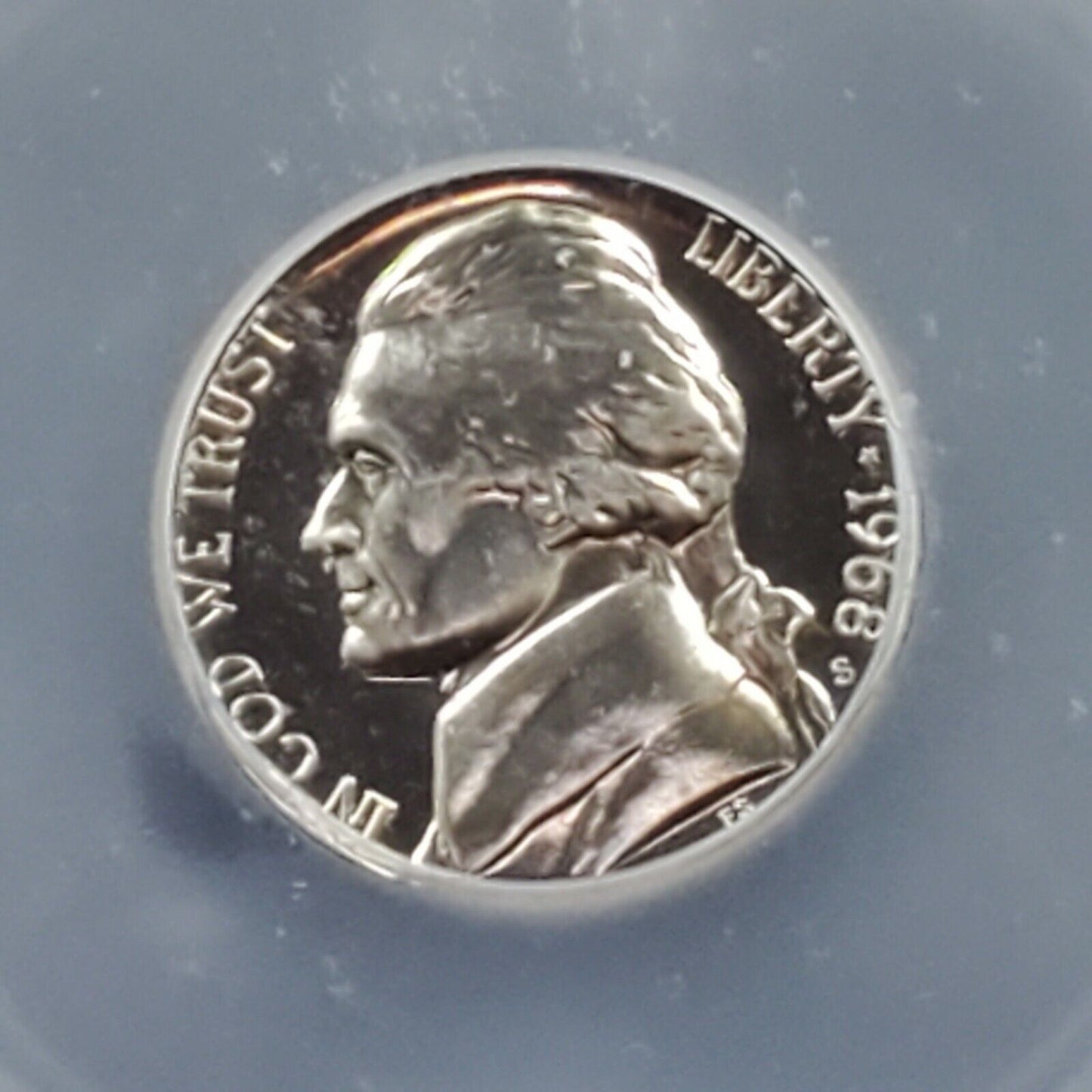 1968 S Jefferson Nickel Coin Vintage ICG PR69 DCAM Deep Cameo Gem Cameo Proof