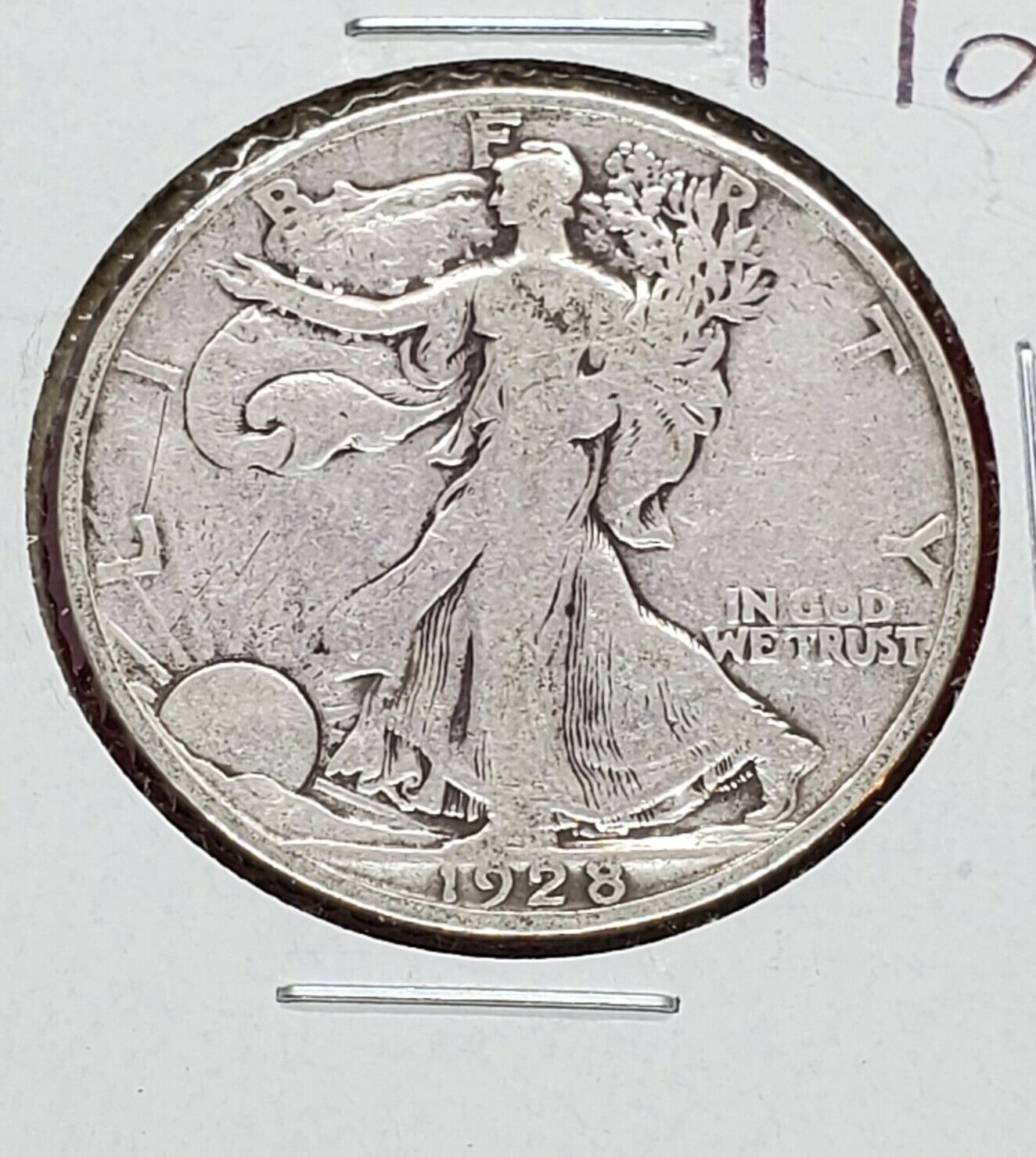 1928 S Walking Liberty Silver Half Dollar Coin Fine Details Shiny Look
