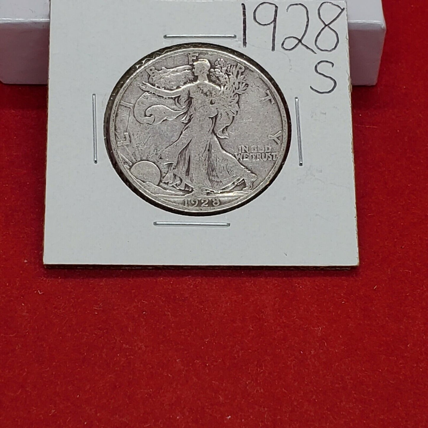 1928 S Walking Liberty Silver Half Dollar Coin Fine Details Shiny Look