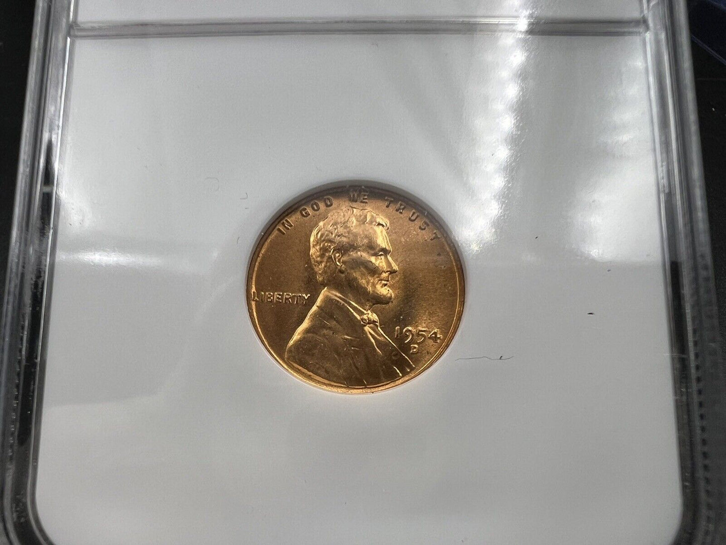 1954 D Lincoln Wheat Cent Penny Coin NGC MS66 RD GEM BU