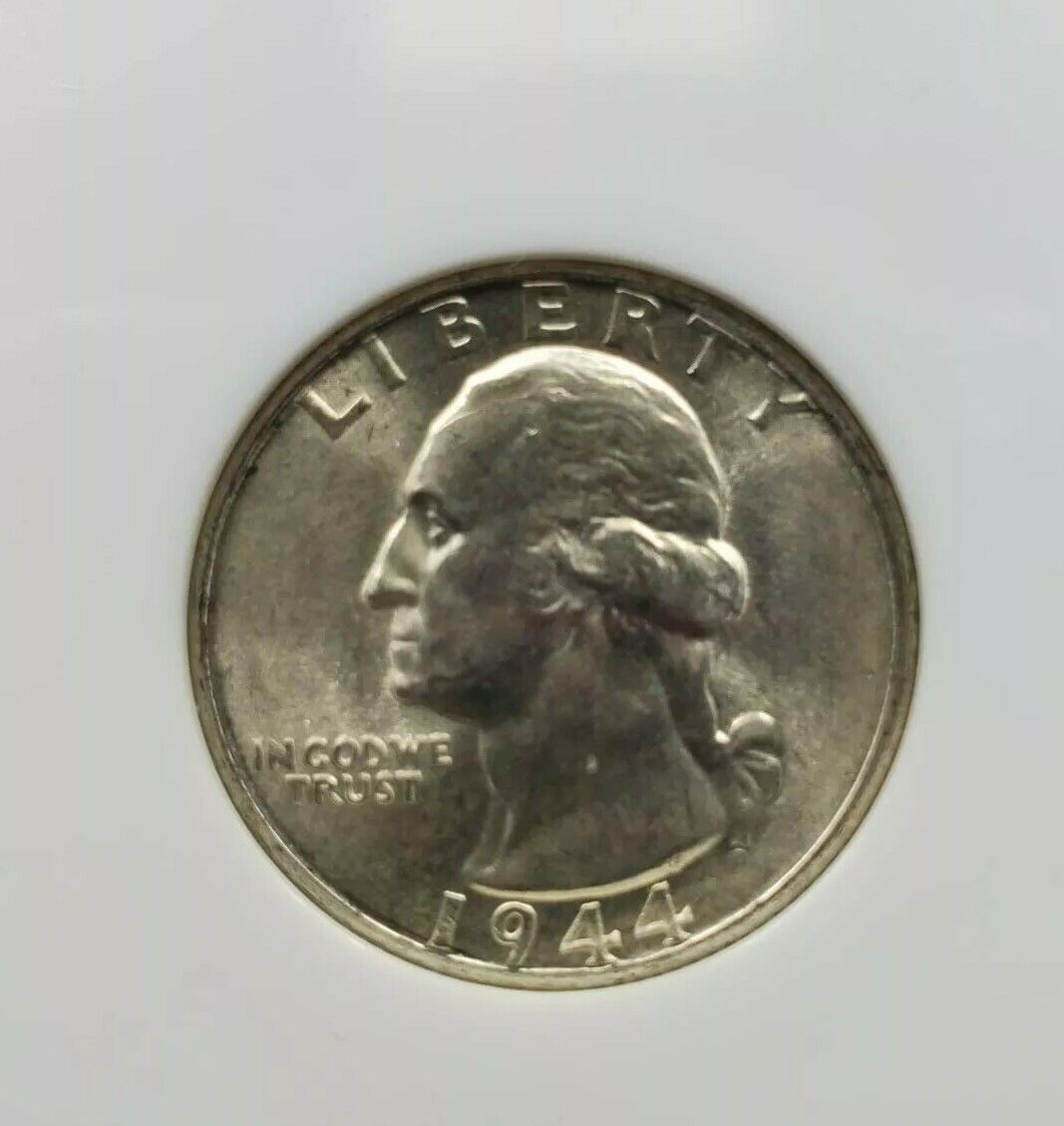 1944 P 25C Washington Quarter WW2 Silver Coin NGC MS67 GEM BU Unc Brown label