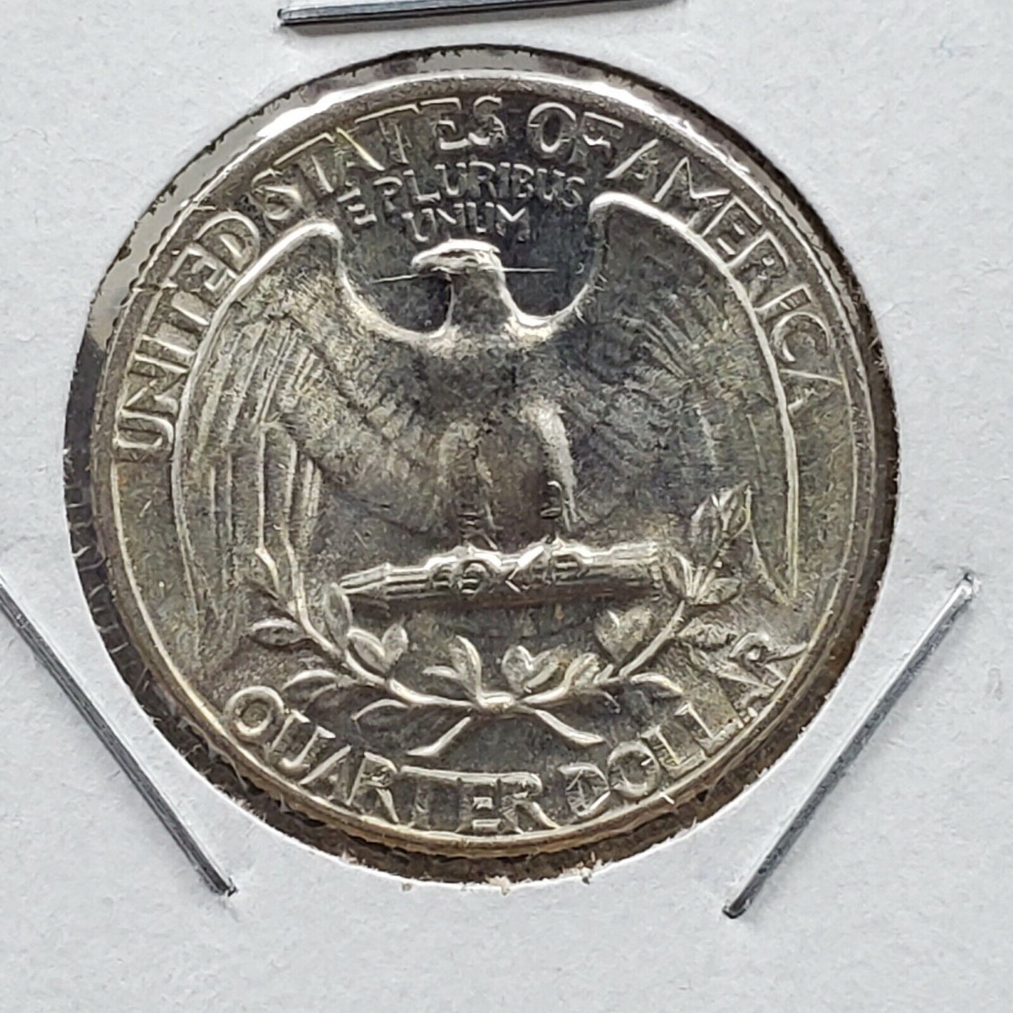 Speared Eagle Head Die Crack 1964 P Silver Washington 25c Quarter Variety CH BU