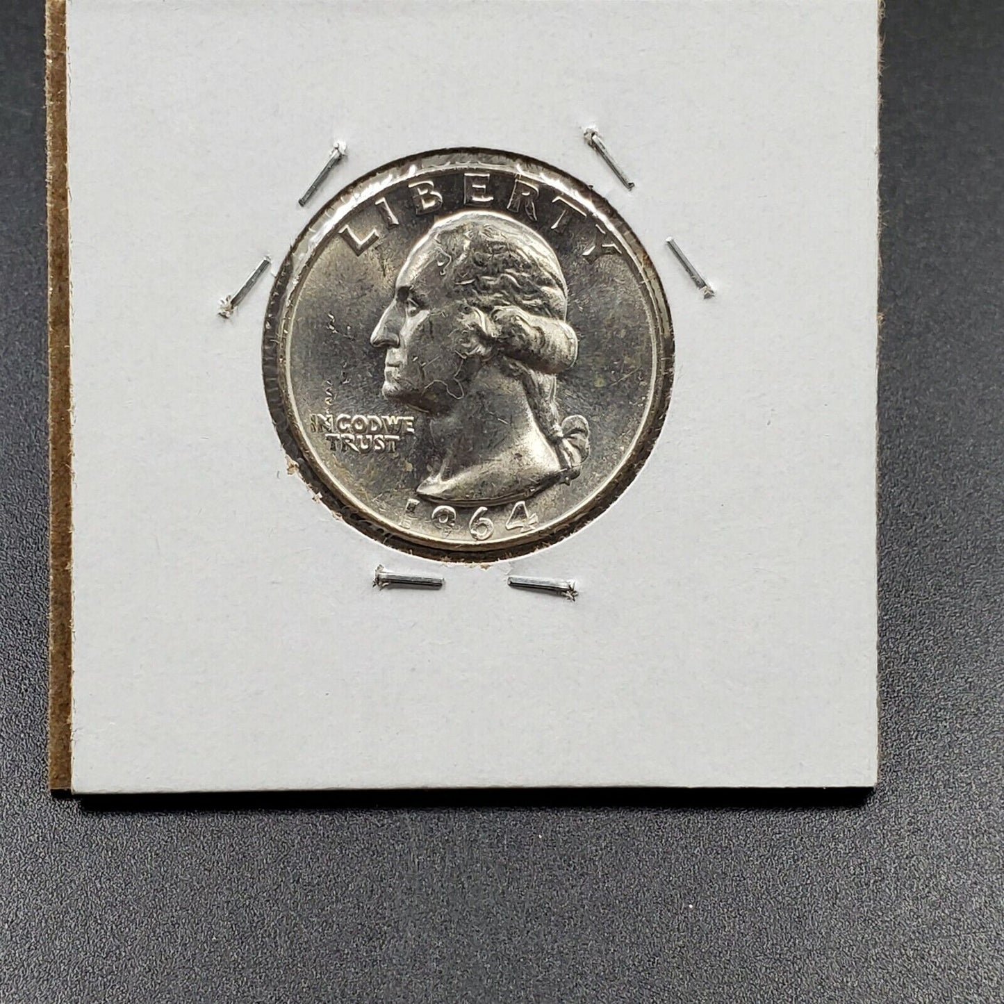 Speared Eagle Head Die Crack 1964 P Silver Washington 25c Quarter Variety CH BU