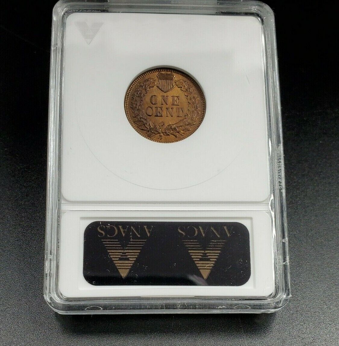 1907 P Indian Cent Penny Coin ANACS Unc Details RPD S-26 Repunched Date