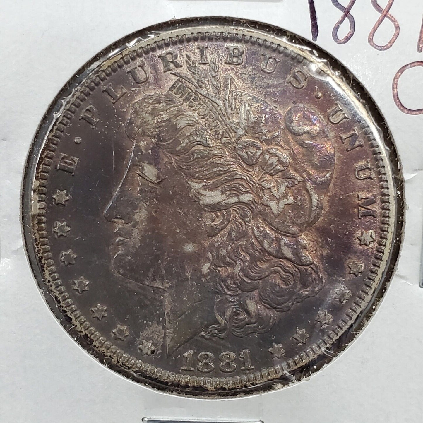 1881 O Morgan Silver Eagle Dollar Coin EF XF Extra Fine Neat Toning Toner