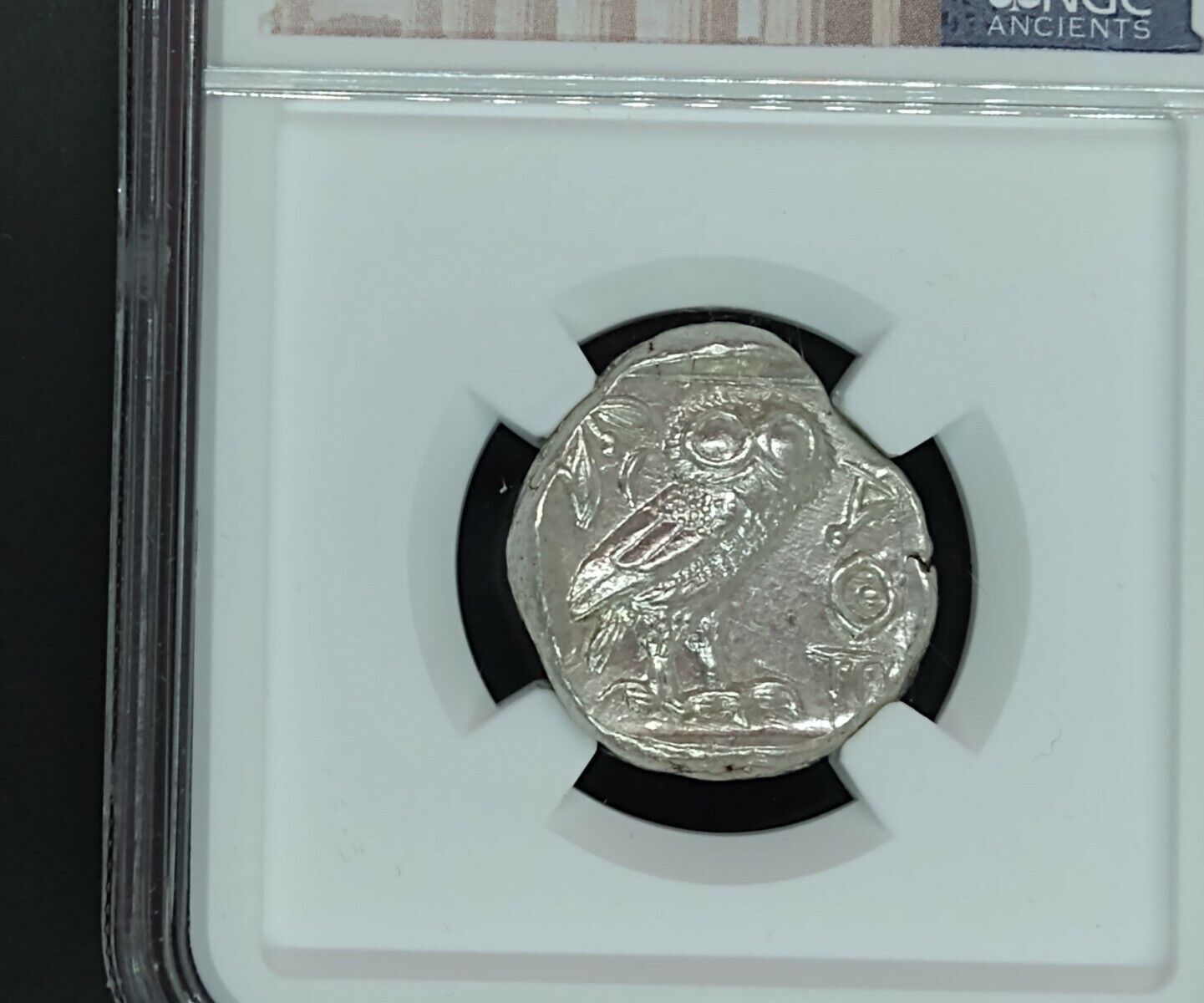 440 - 404 BC Athena Owl Greek Tetradrachm Attica Athens Ancient Coin NGC MS 4/5