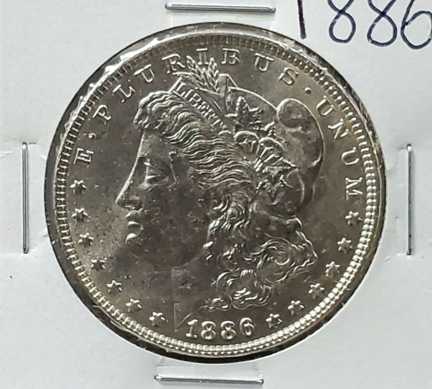 1886 P Morgan Silver Eagle Dollar $1 Coin BU UNC Uncirculated NOT MUCH Toning
