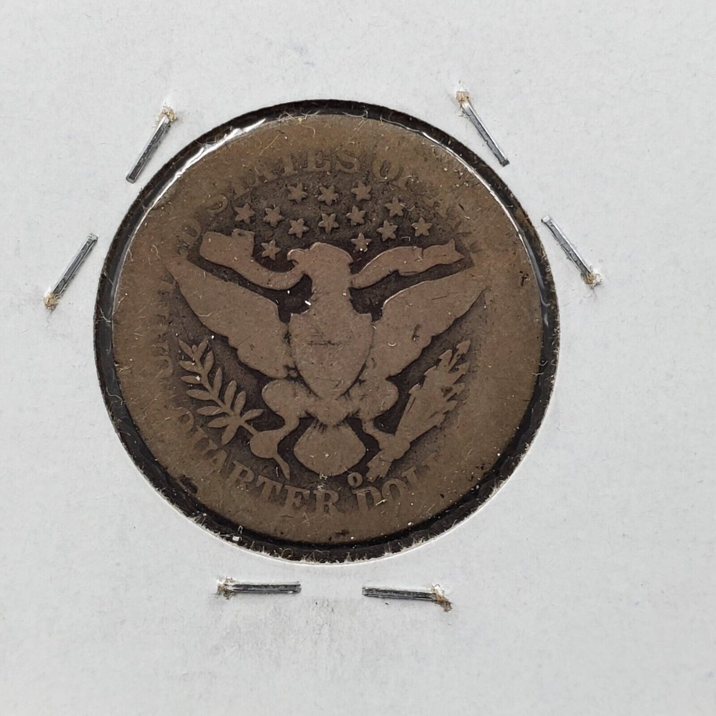 1894 O Barber Silver Eagle Quarter New Orleans Mint AG About Good Full Date