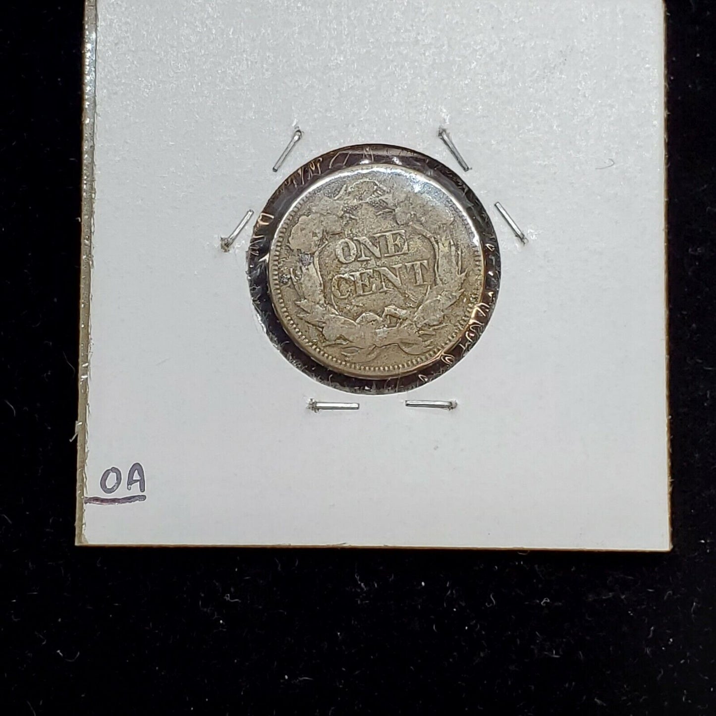 1857 Flying Eagle Cent Penny Coin VG / Fine Details Cleaned Pre Civil War Era