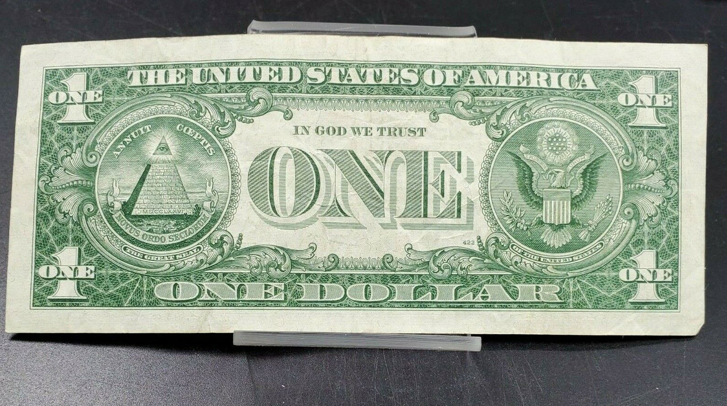 1957 B $1 Silver Certificate US Note Bill TRIPLE Repeat Serial Number VF CIRC