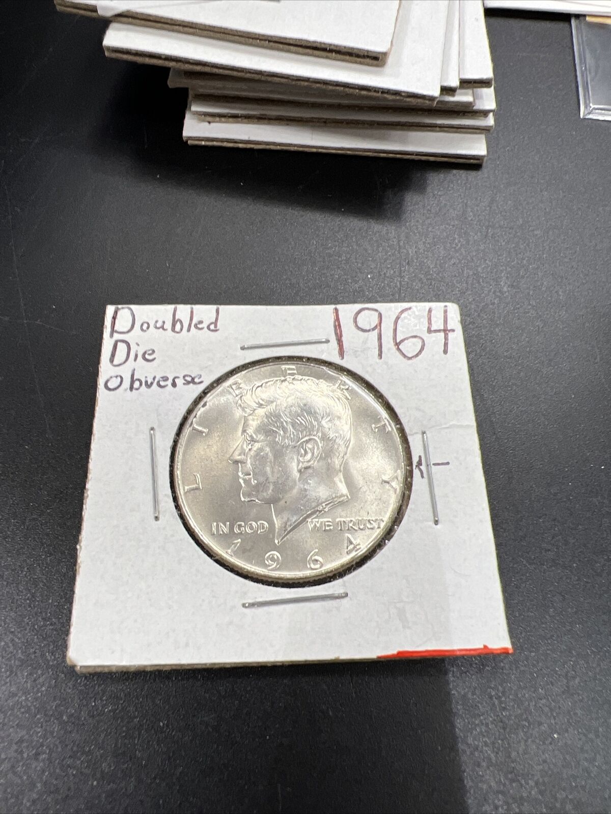 1964 P 50C Kennedy Half Dollar Coin BU UNC DDO Double Die OBV Minor Variety #A