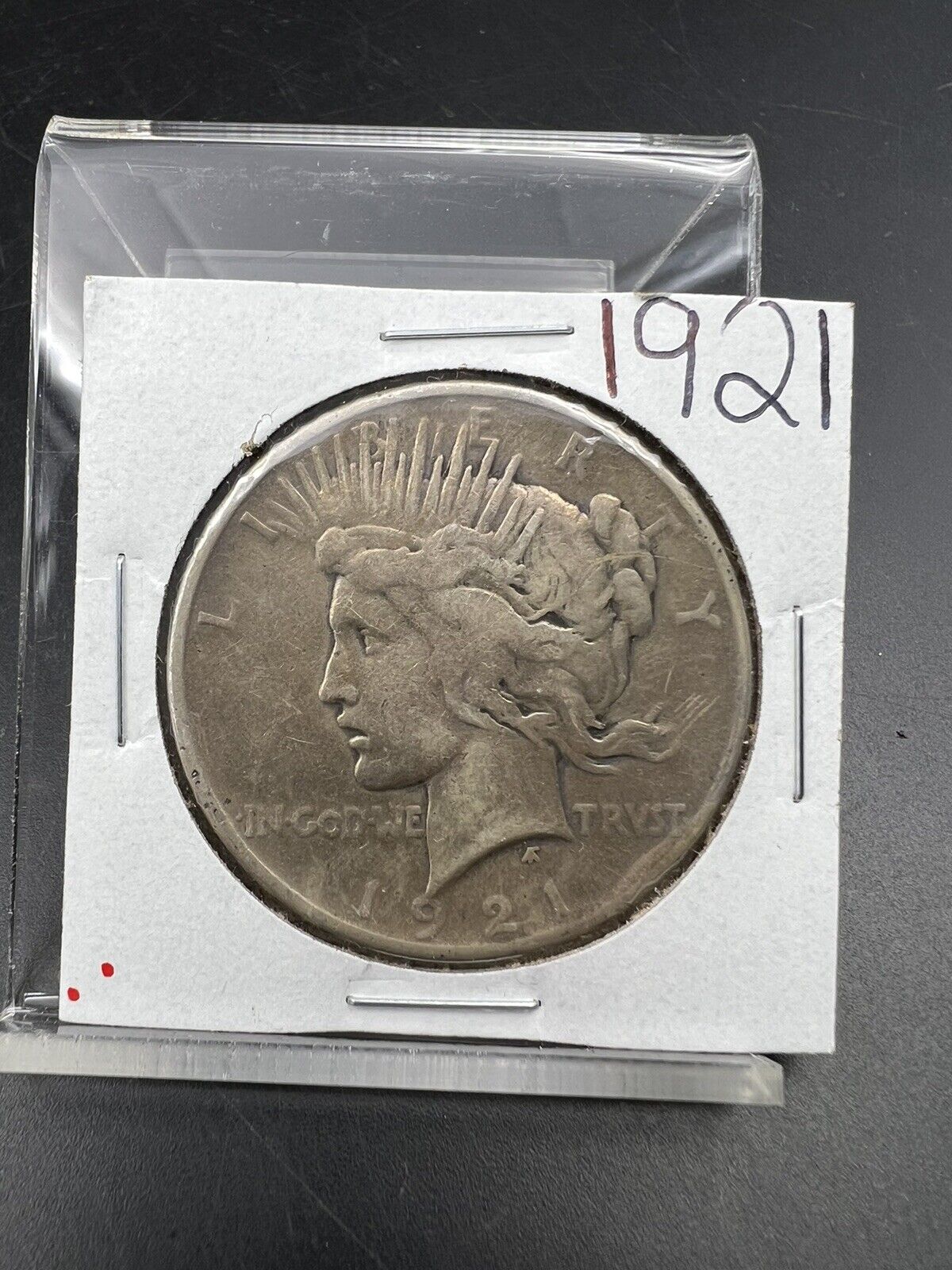 1921 $1 Peace Silver Dollar Coin Choice VG Very Good Circ Key Date High Relief