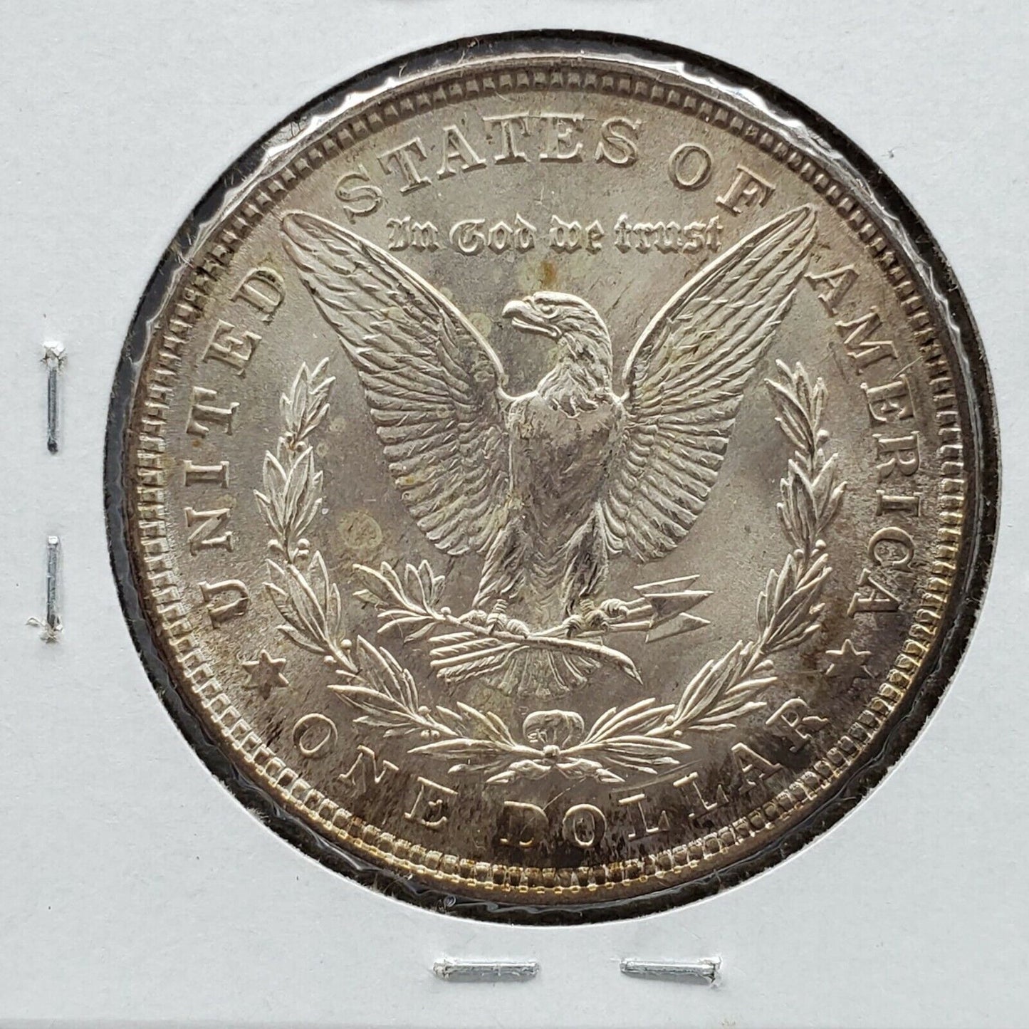 1921 P Morgan Silver Eagle Dollar Coin BU UNC Neat Toner Die Crack @ Date VAM