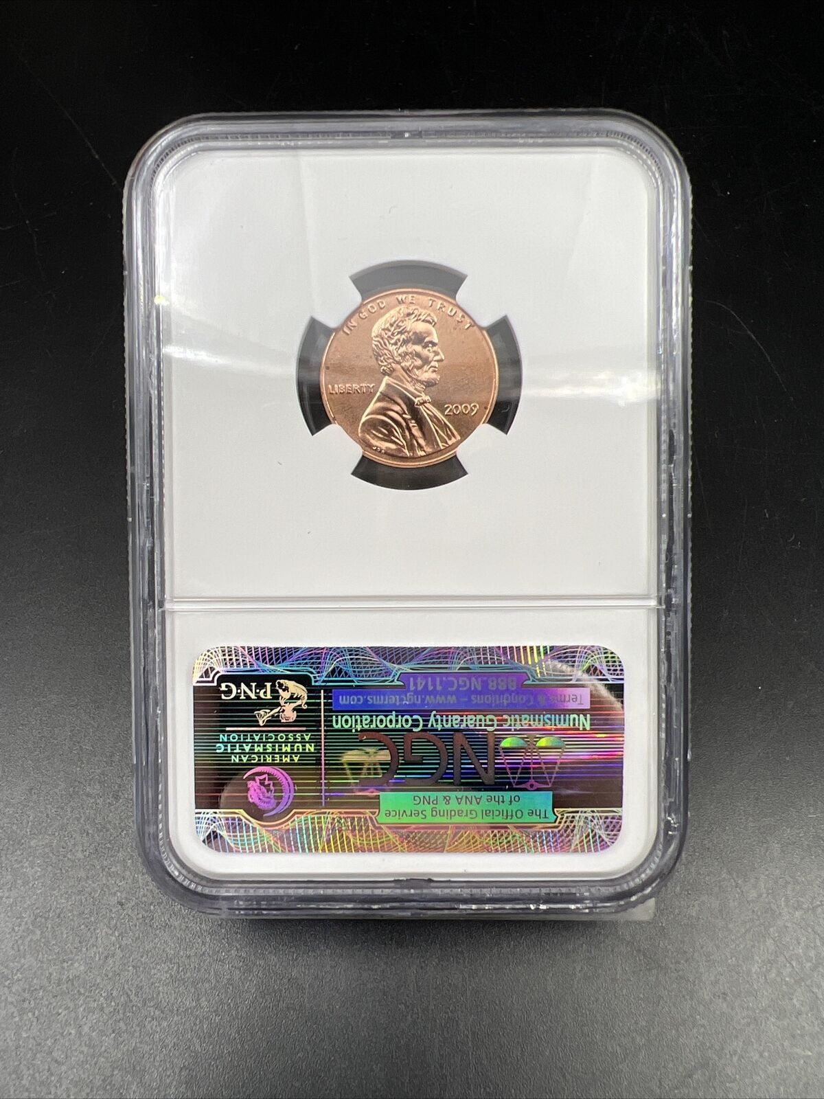 2009 P Lincoln 1c Professional life 1c NGC Certified BU First Day Ceremony #454