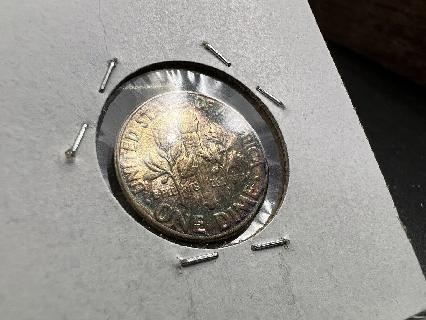 1958 P 10c Roosevelt Silver Dime Coin neat toning