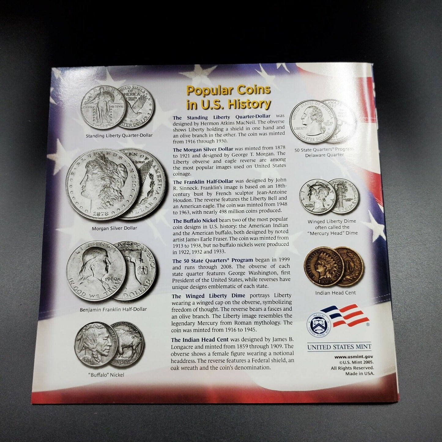 2005 COLLECTING AMERICA'S COINS BEGINNER BASICS CENT DIME HALF DOLLAR OGP