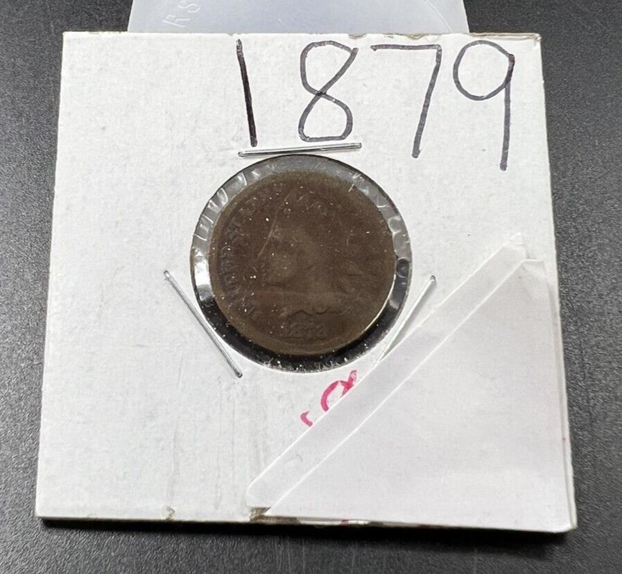 1879 P 1c Indian Cent Penny Nice Coin AG About Good / Good Detail Full Date