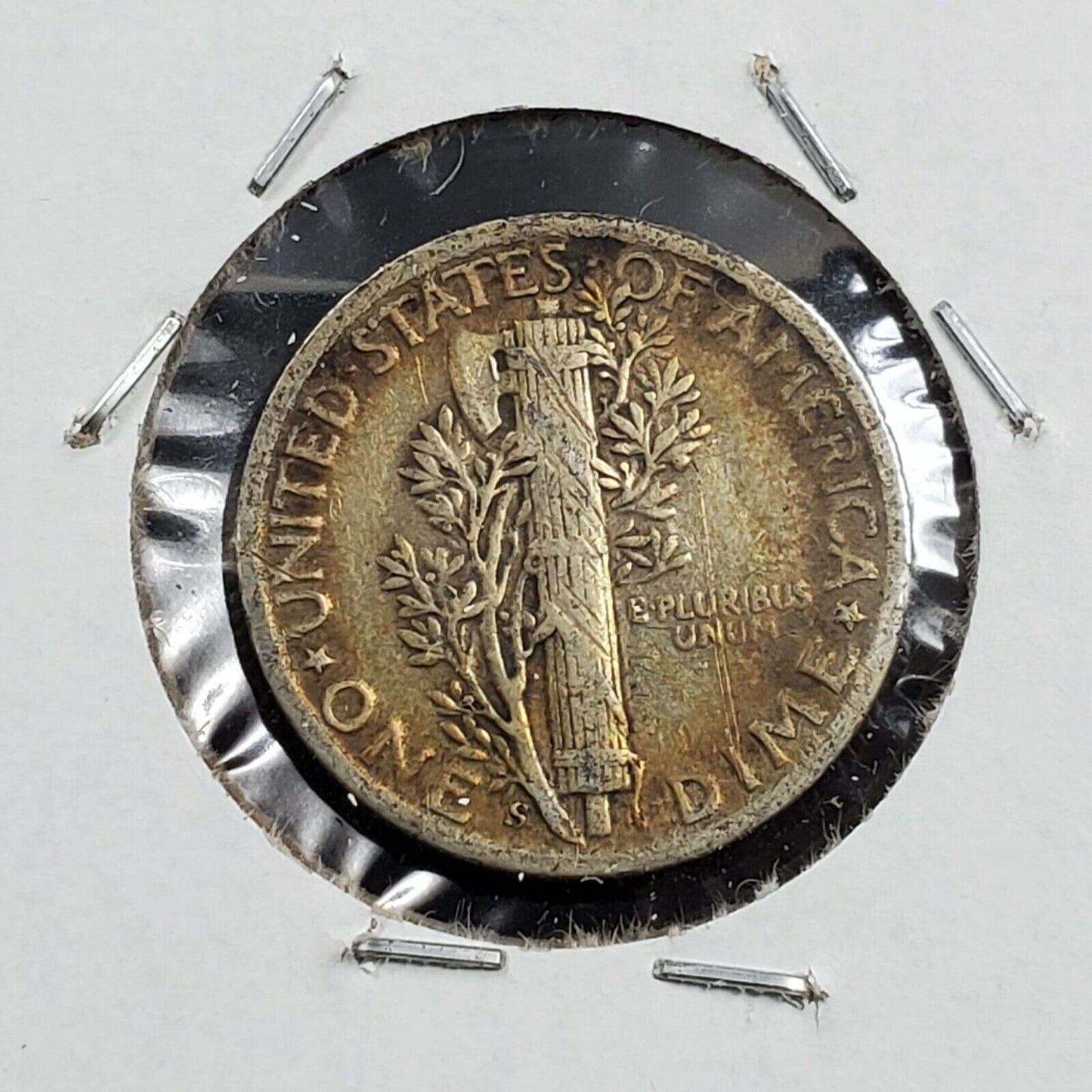 1945 S Mercury Silver Dime Coin Choice VF Very Fine Nice Toning Toner WW2 ERA