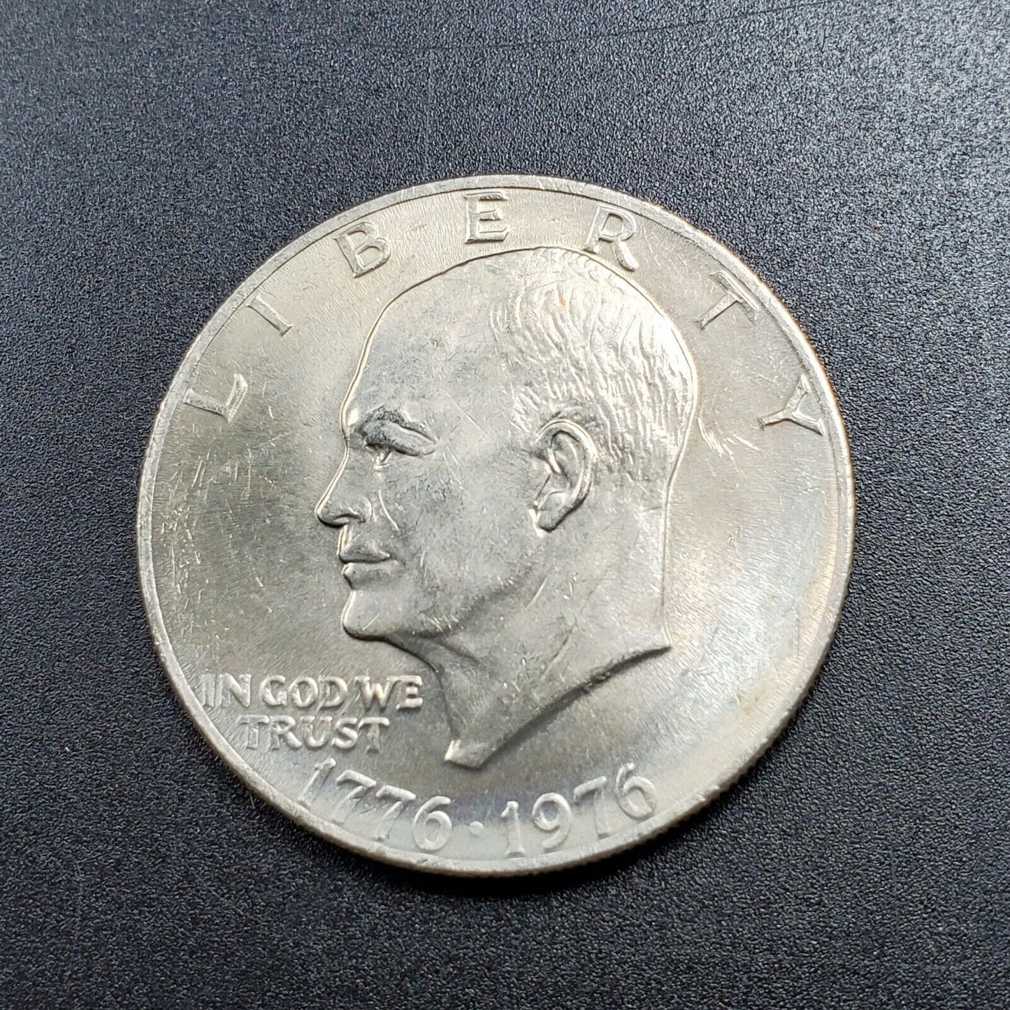 1976 P Bicentennial Ike Dollar Type 2 Variety Coin ✯ * Peach Toning Toner BU UNC