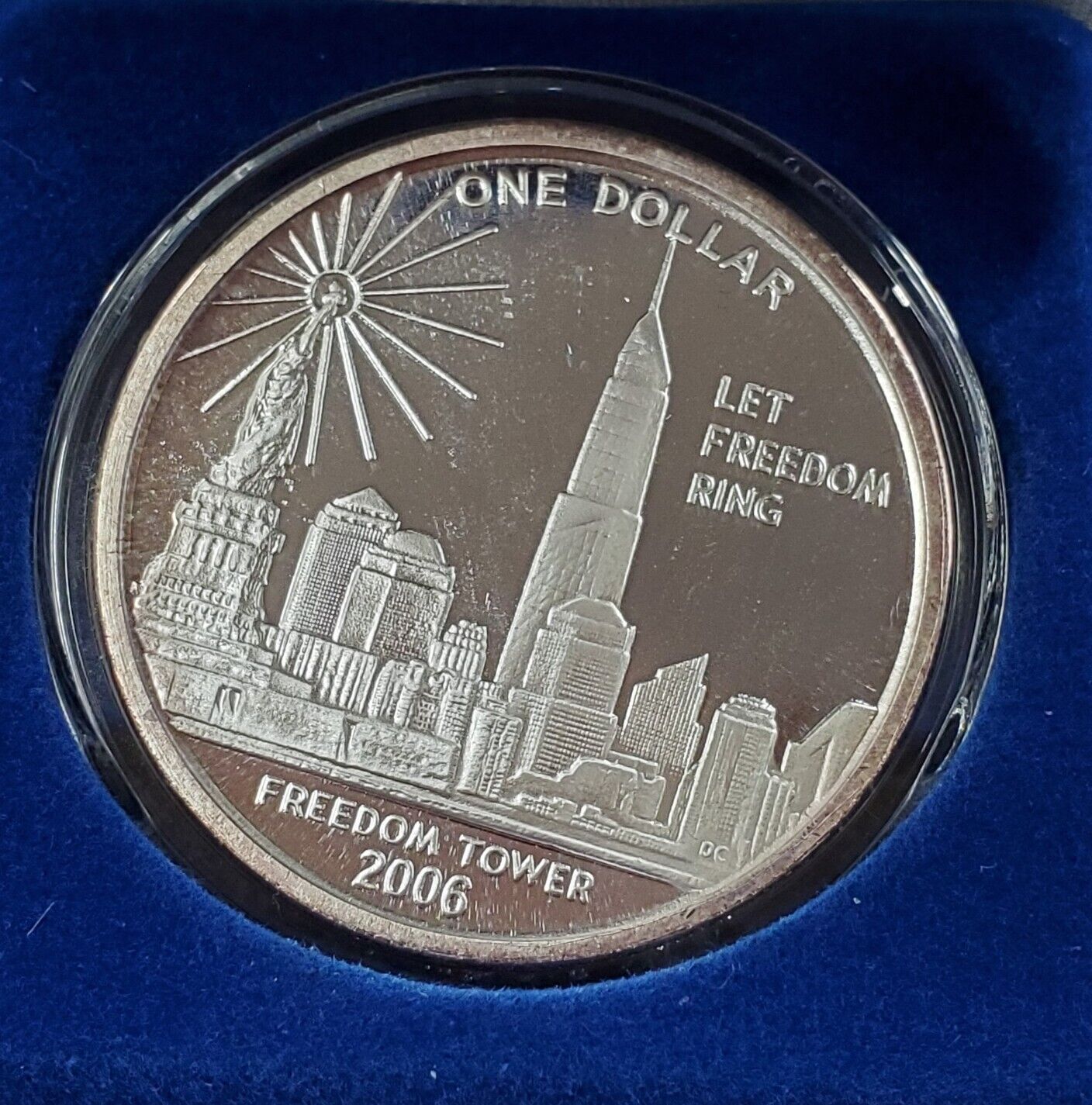 2006  $1 Cook Islands 1 Oz Silver Coin 9/11 commemorative We will Never Forget