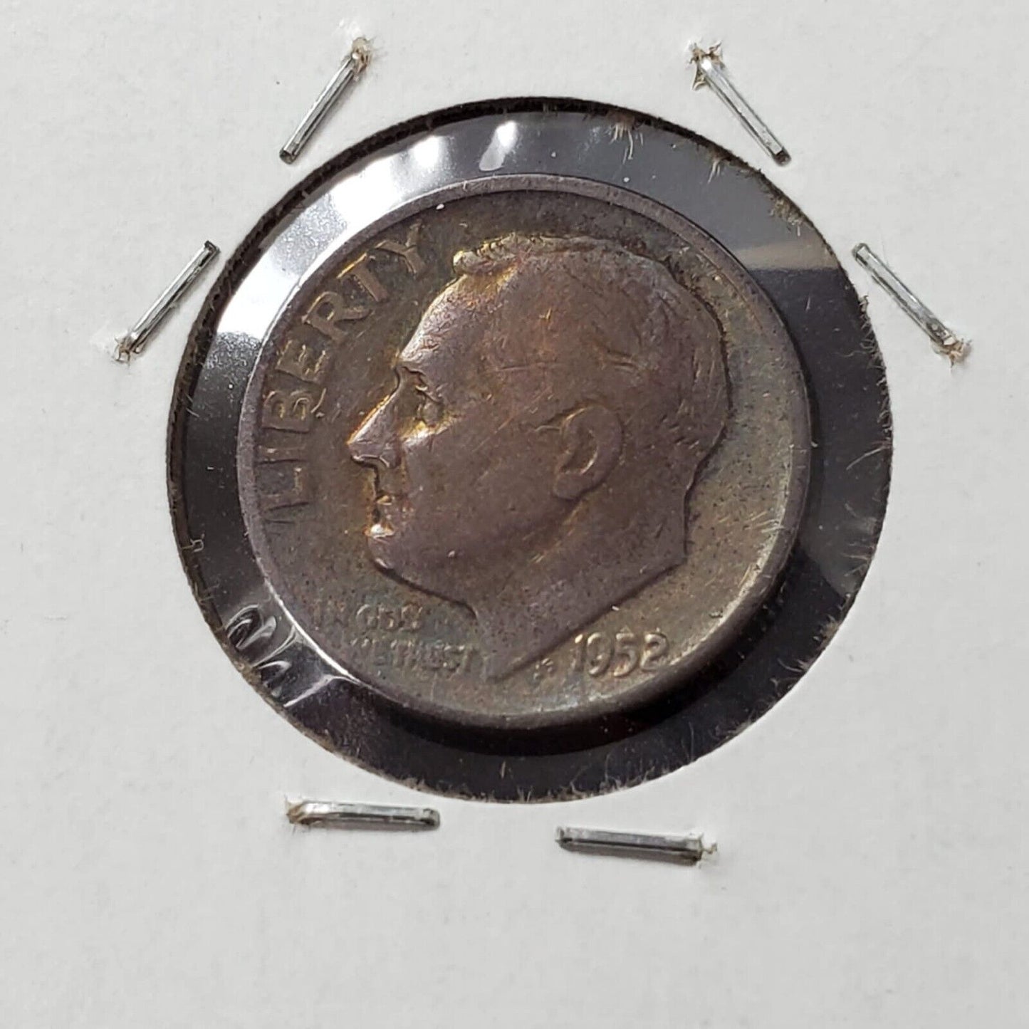 1952 D Roosevelt Silver Dime Coin Toning Toner PQ Original Circ toner