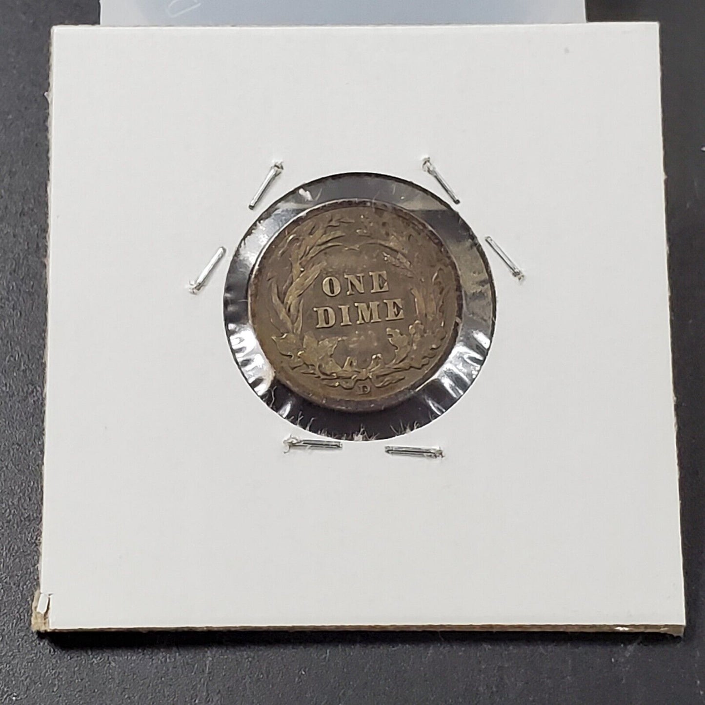 1912 D Barber DIME Silver Coin PQ Circ Toning Fine / VF Toner