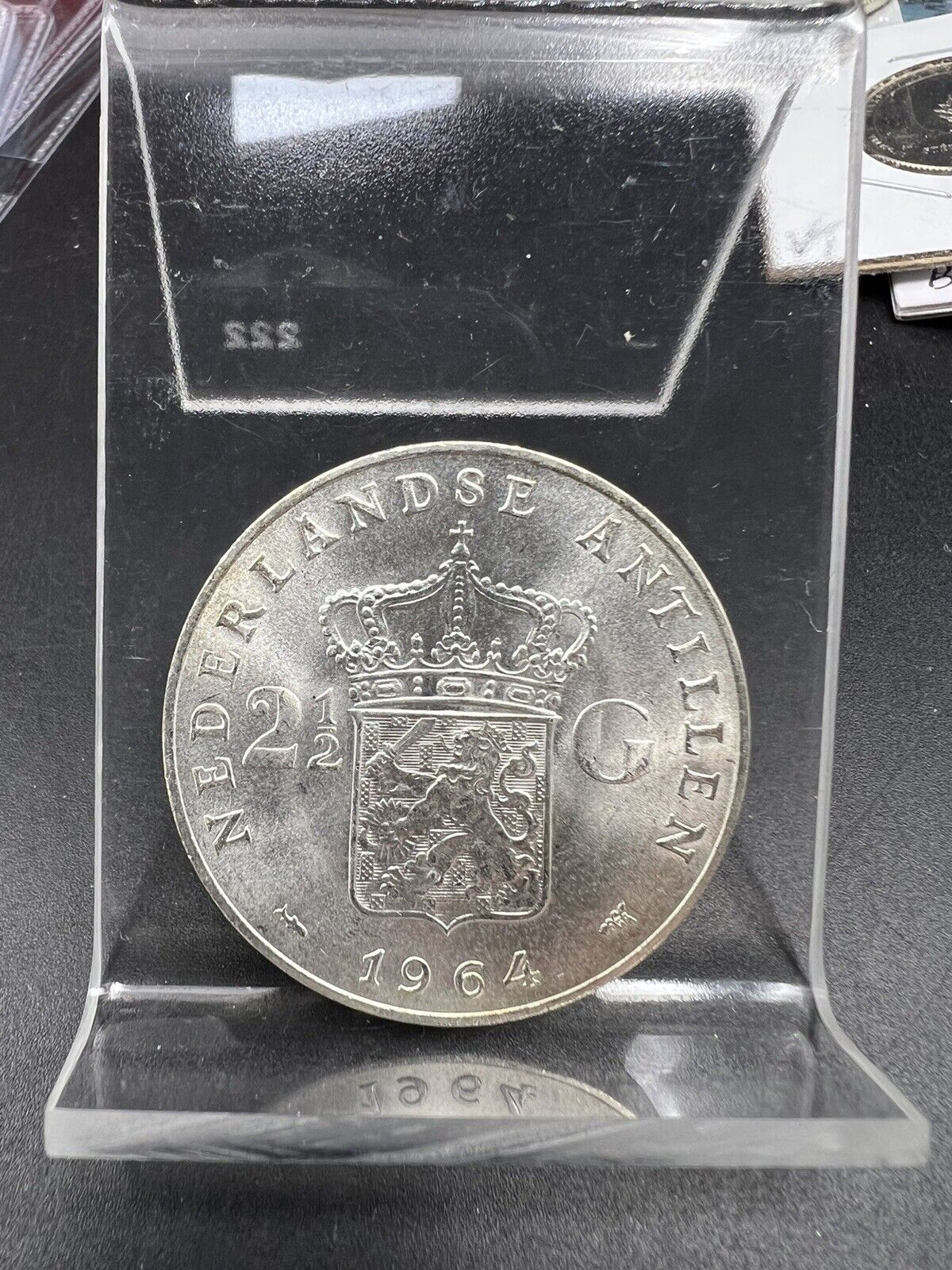 1964 Netherlands Antilles Juliana - 2 1/2 Gulden Choice BU UNC KM-7 #A