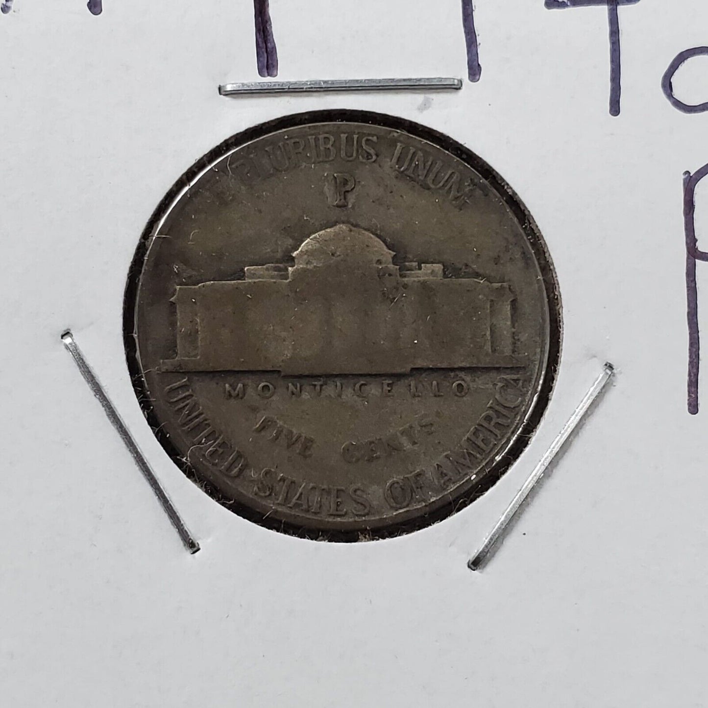 1942 P Jefferson Silver War Nickel Variety Coin RPM Circulated Condition