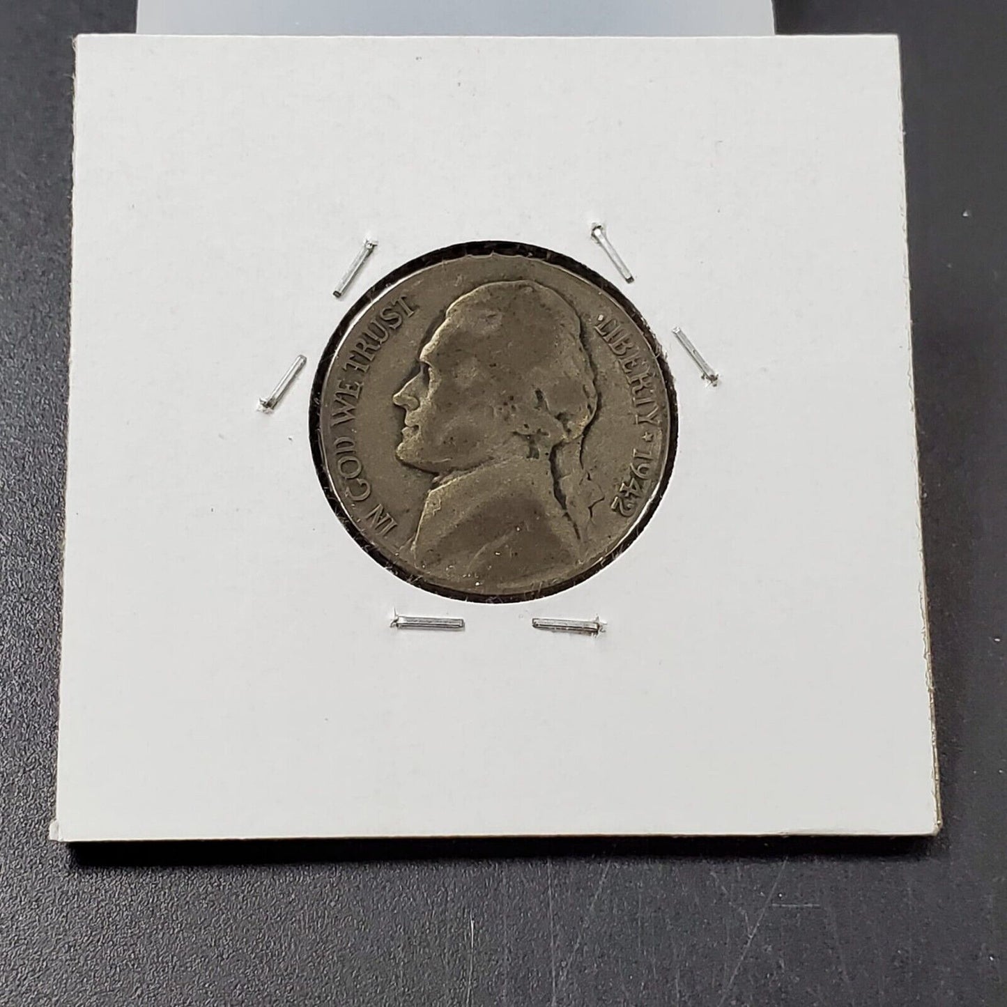 1942 P Jefferson Silver War Nickel Variety Coin RPM Circulated Condition