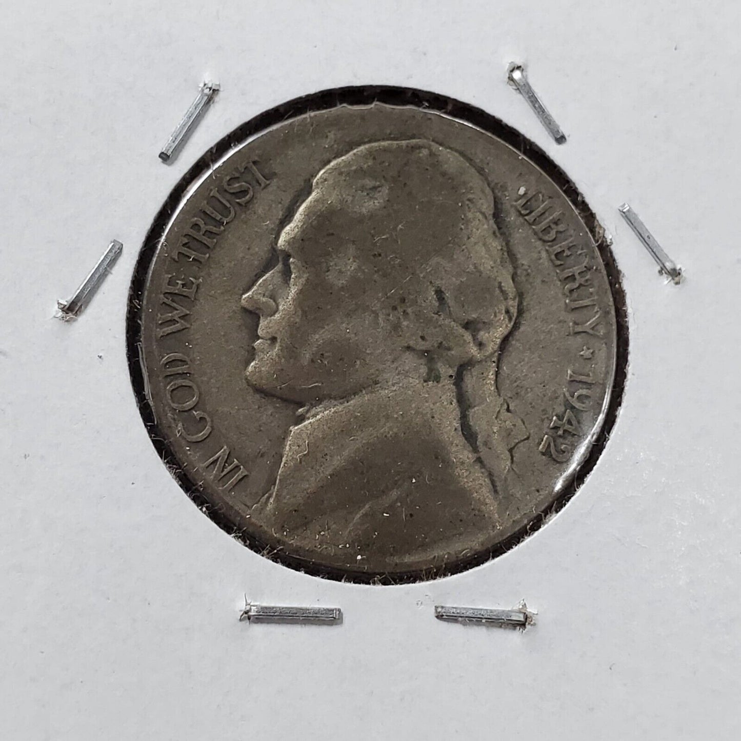 1942 P Jefferson Silver War Nickel Variety Coin RPM Circulated Condition