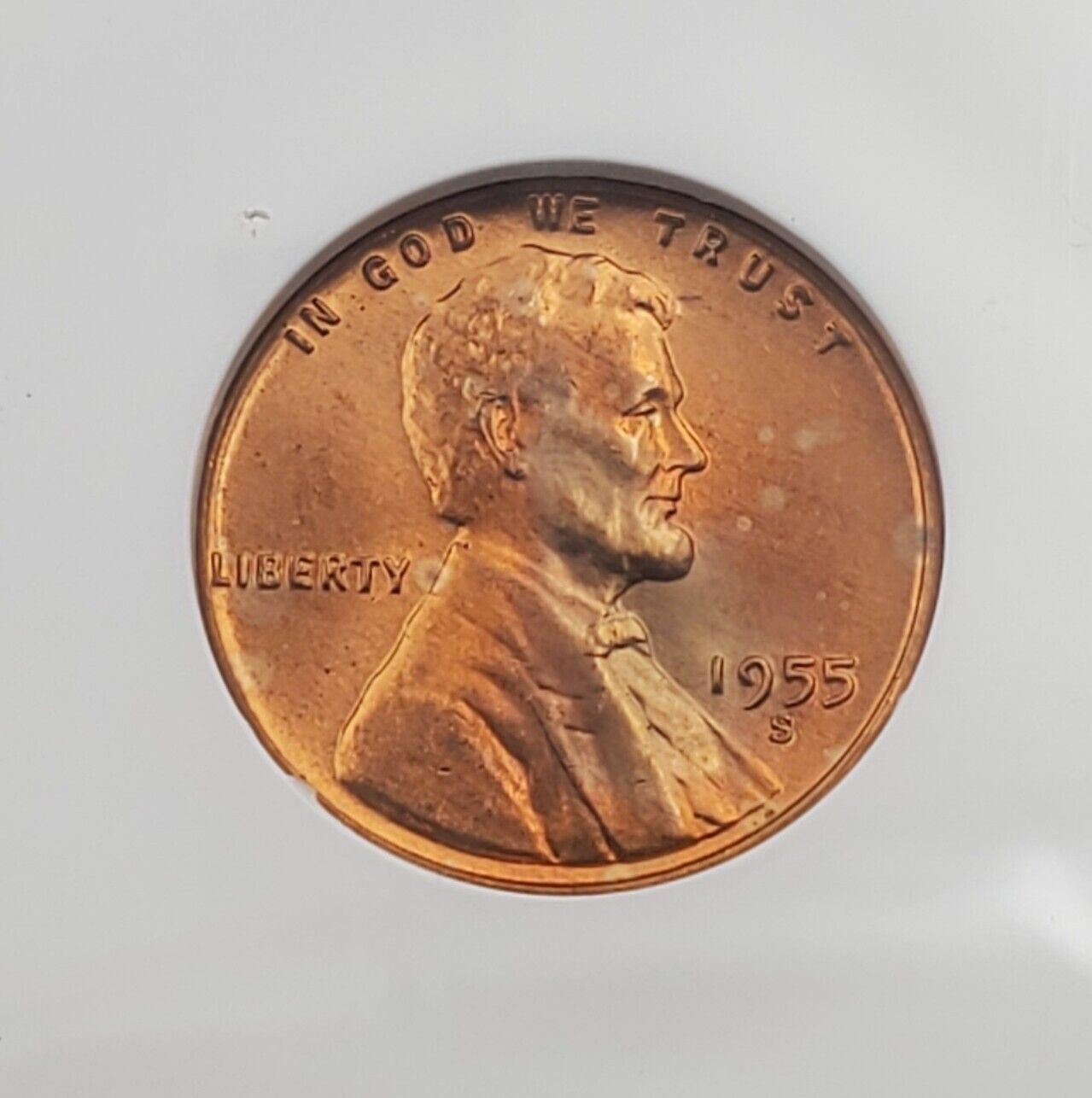 1955 S Lincoln Wheat Cent Penny Coin NGC MS66 RD RED #1
