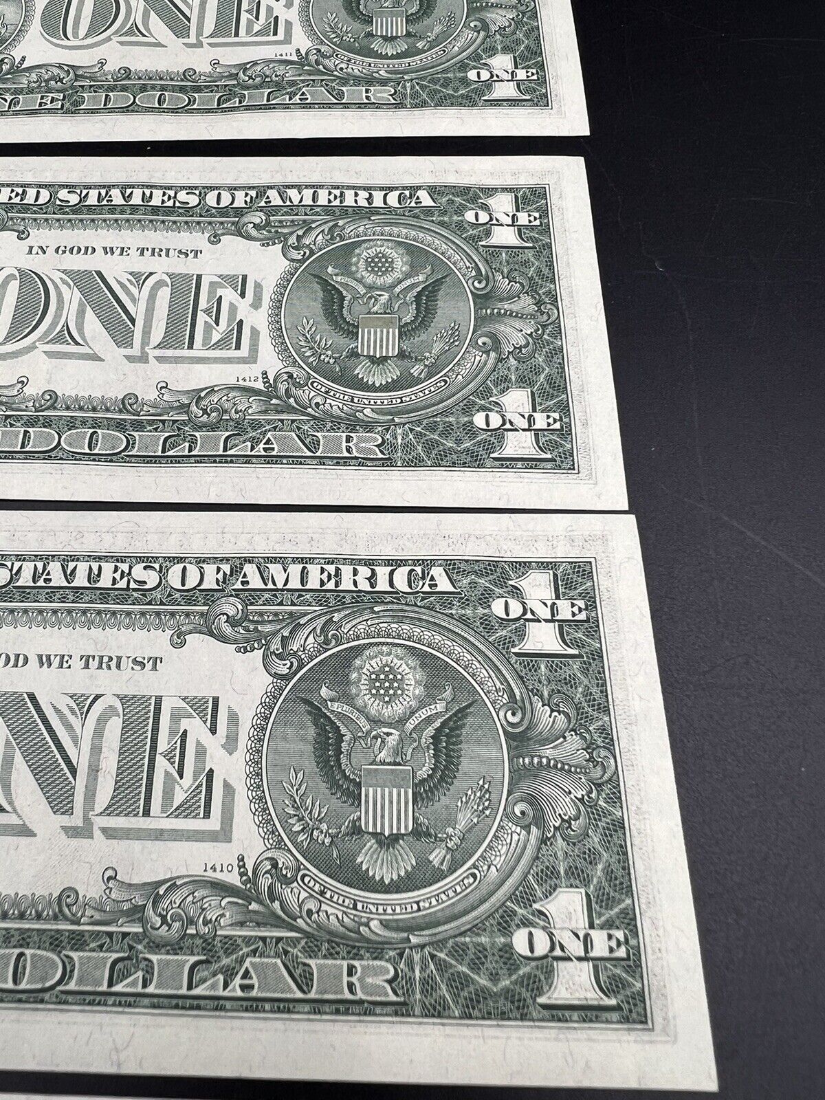5 Consecutive Note Lot 1969 B $1 FRN Federal Reserve US Currency Bills CH UNC #A