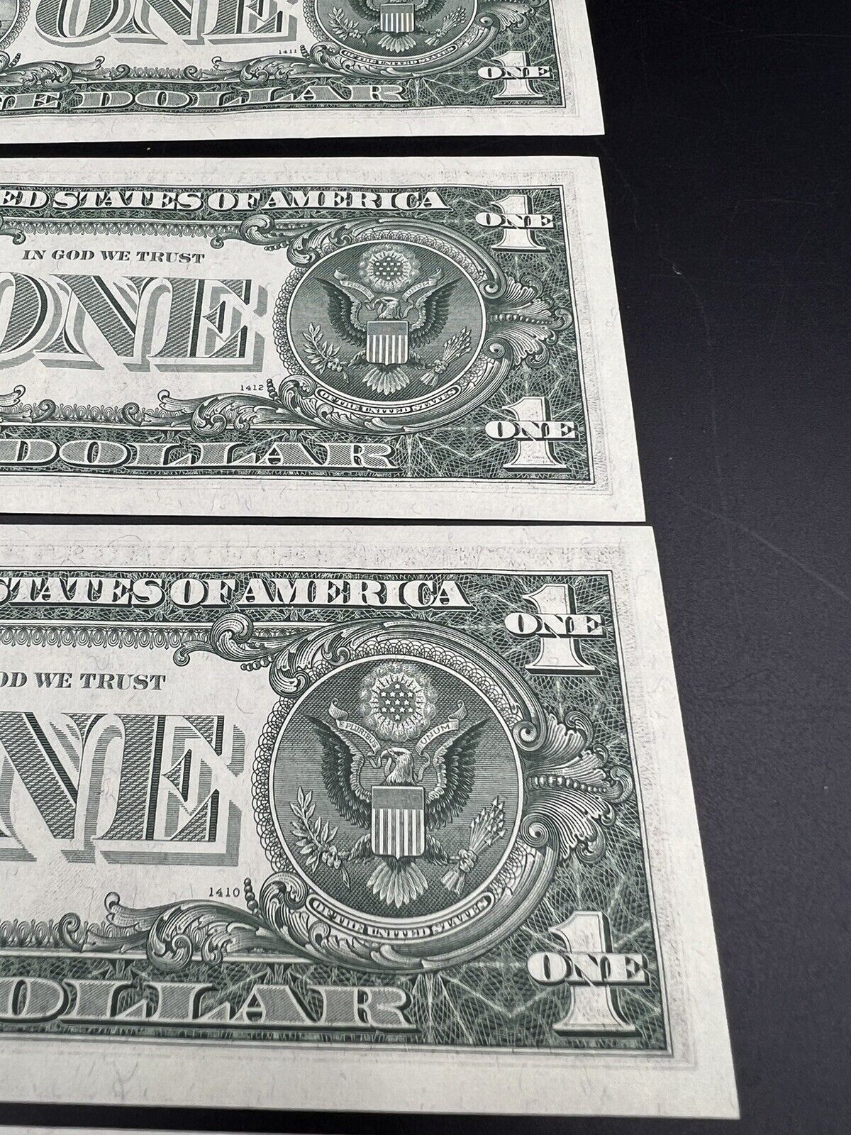 5 Consecutive Note Lot 1969 B $1 FRN Federal Reserve US Currency Bills CH UNC #A