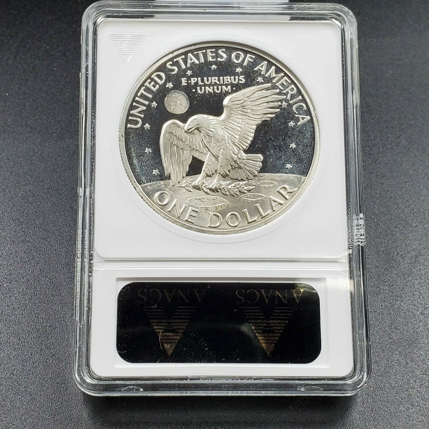 1971 S $1 Ike Eisenhower Dollar ANACS PF67 HEAVY CAMEO Variety DDO 036