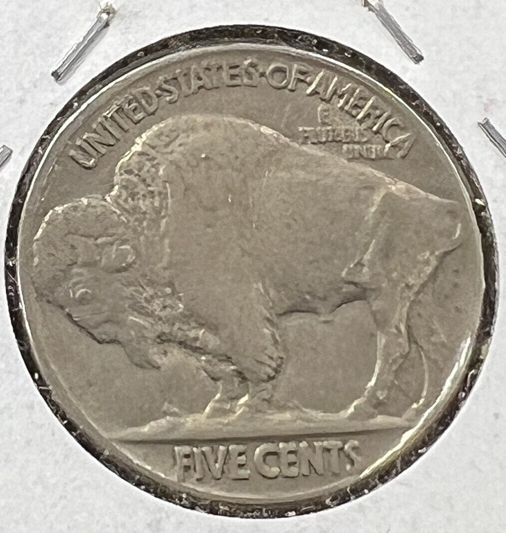 1929 5c Buffalo Indian Head Nickel Coin Choice Fine / VF Very Fine Circ