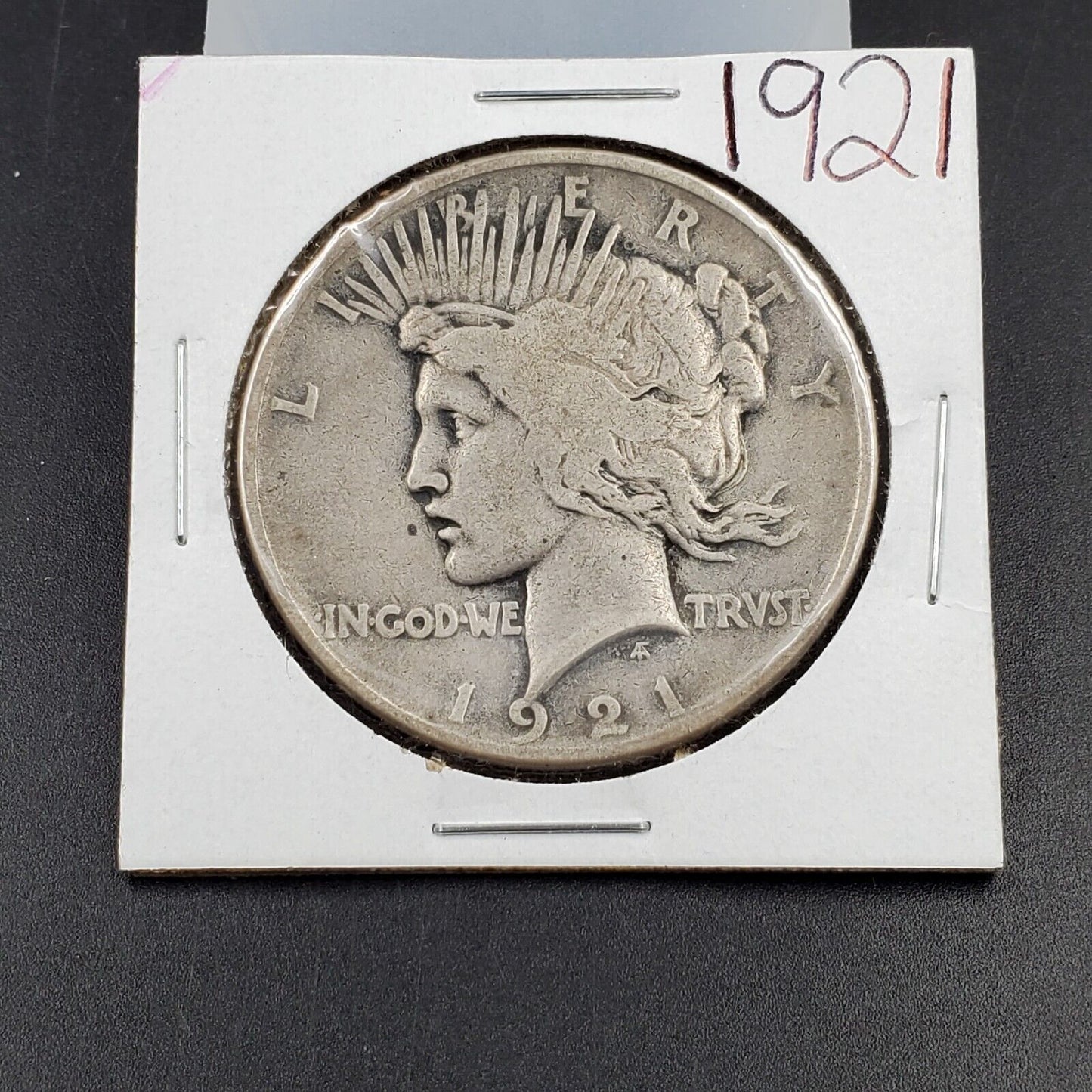 1921 P Peace 90% Silver Eagle Dollar Coin Choice Good / VG Very Good Circ