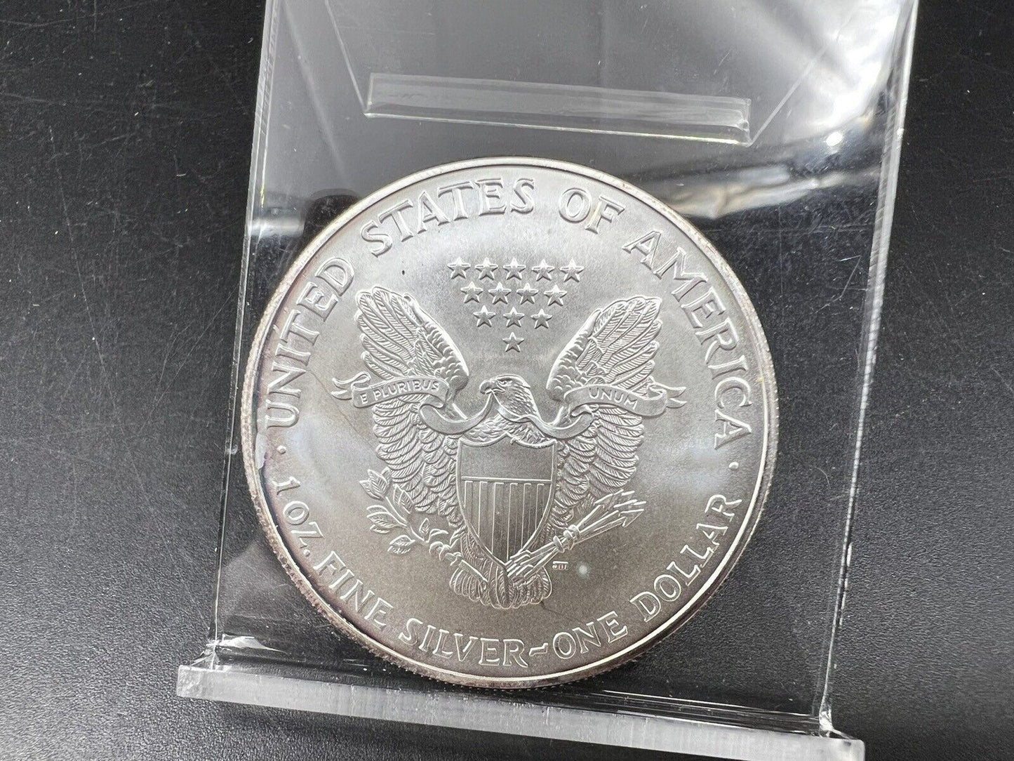 2004 1 OZ American Silver Eagle GEM BU UNC PQ Original Toning Toner Obverse