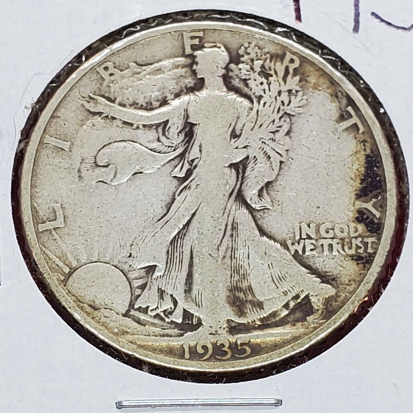 1935 S Walking Liberty Silver Eagle Half Dollar Coin Choice Fine Condition 2