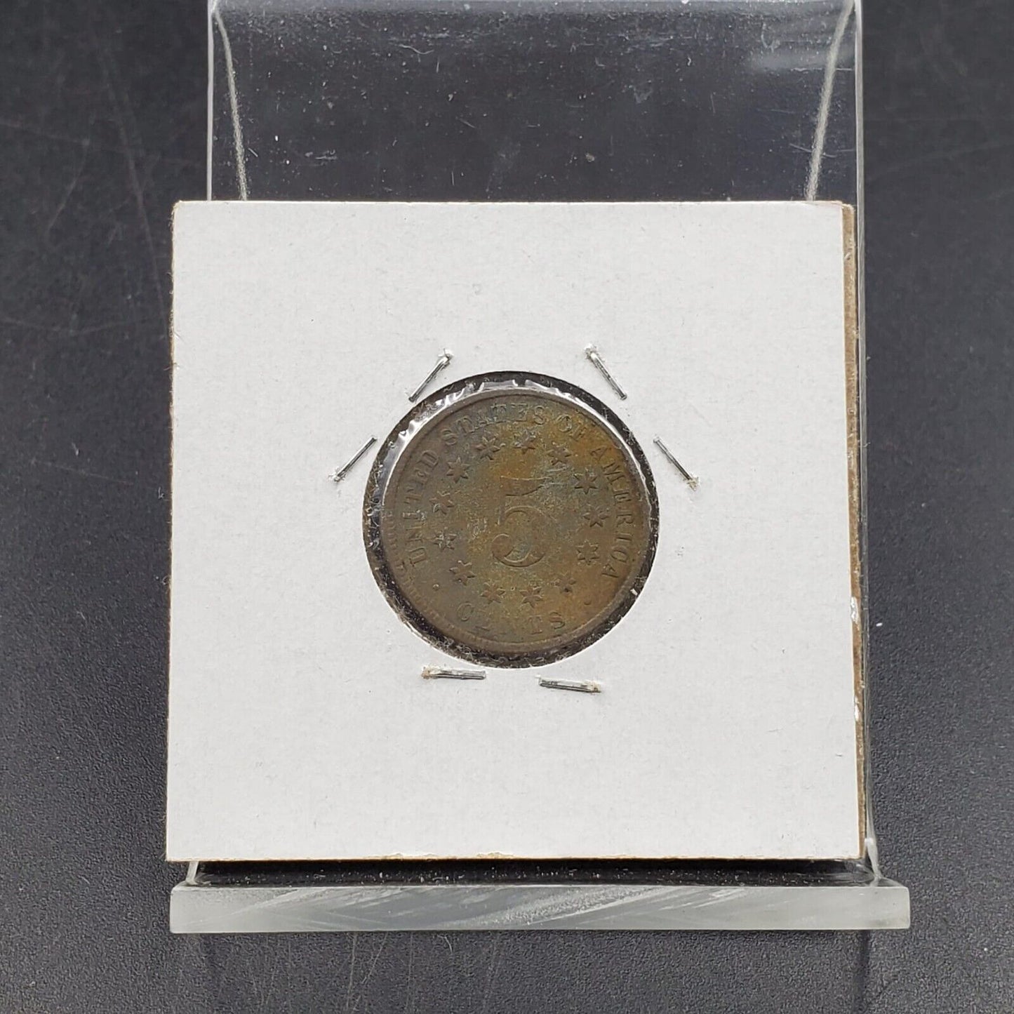 1882 5c Shield Nickel VG Very Good / Fine Details Neat Toning