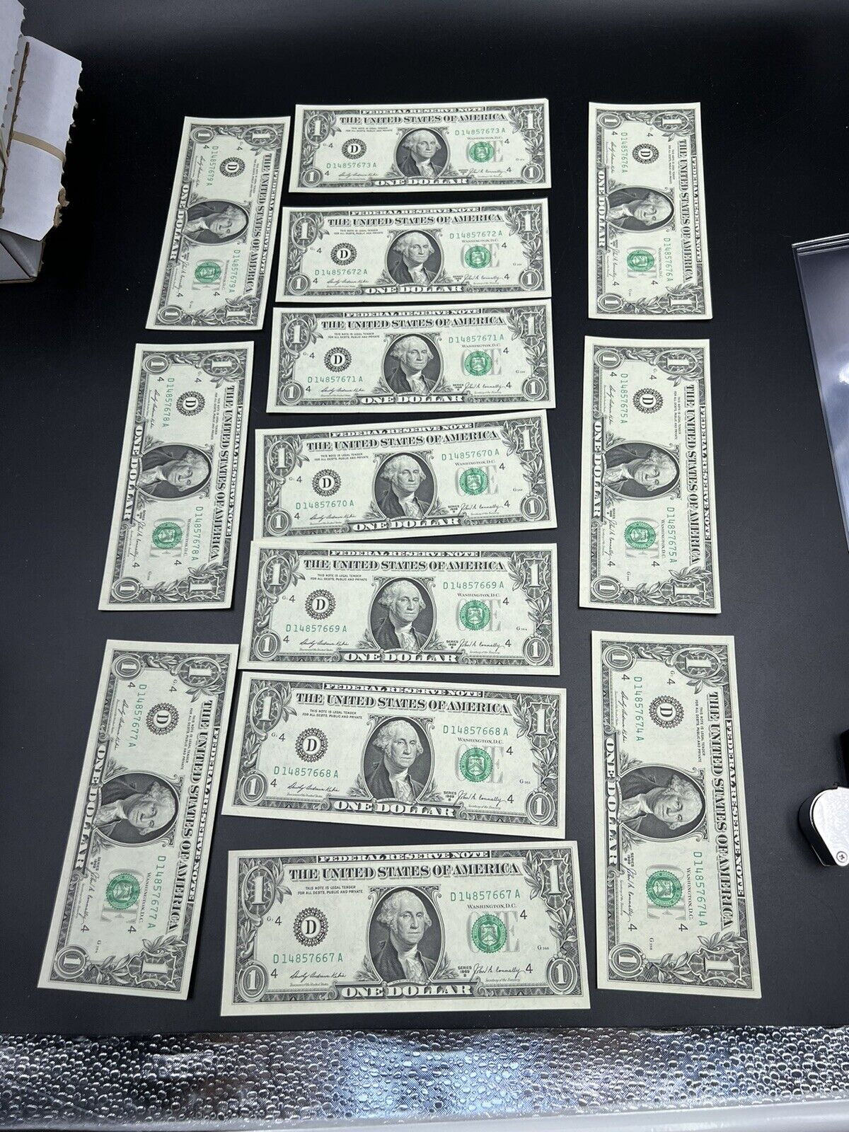 30 Consecutive Note Lot 1969 B $1 FRN Federal Reserve US Currency Bills CH UNC
