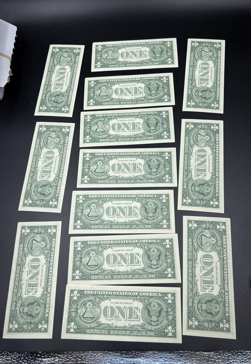 30 Consecutive Note Lot 1969 B $1 FRN Federal Reserve US Currency Bills CH UNC