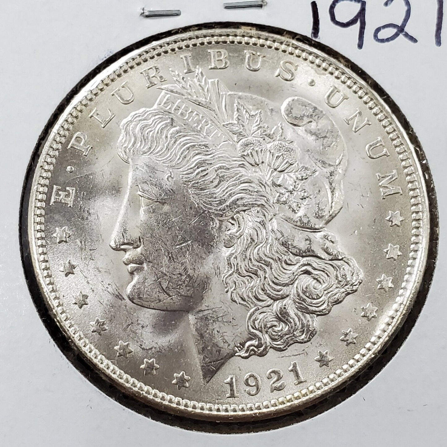 1921 P $1 Morgan Silver Dollar Coin Choice BU Rusty Die Reverse VAM Variety